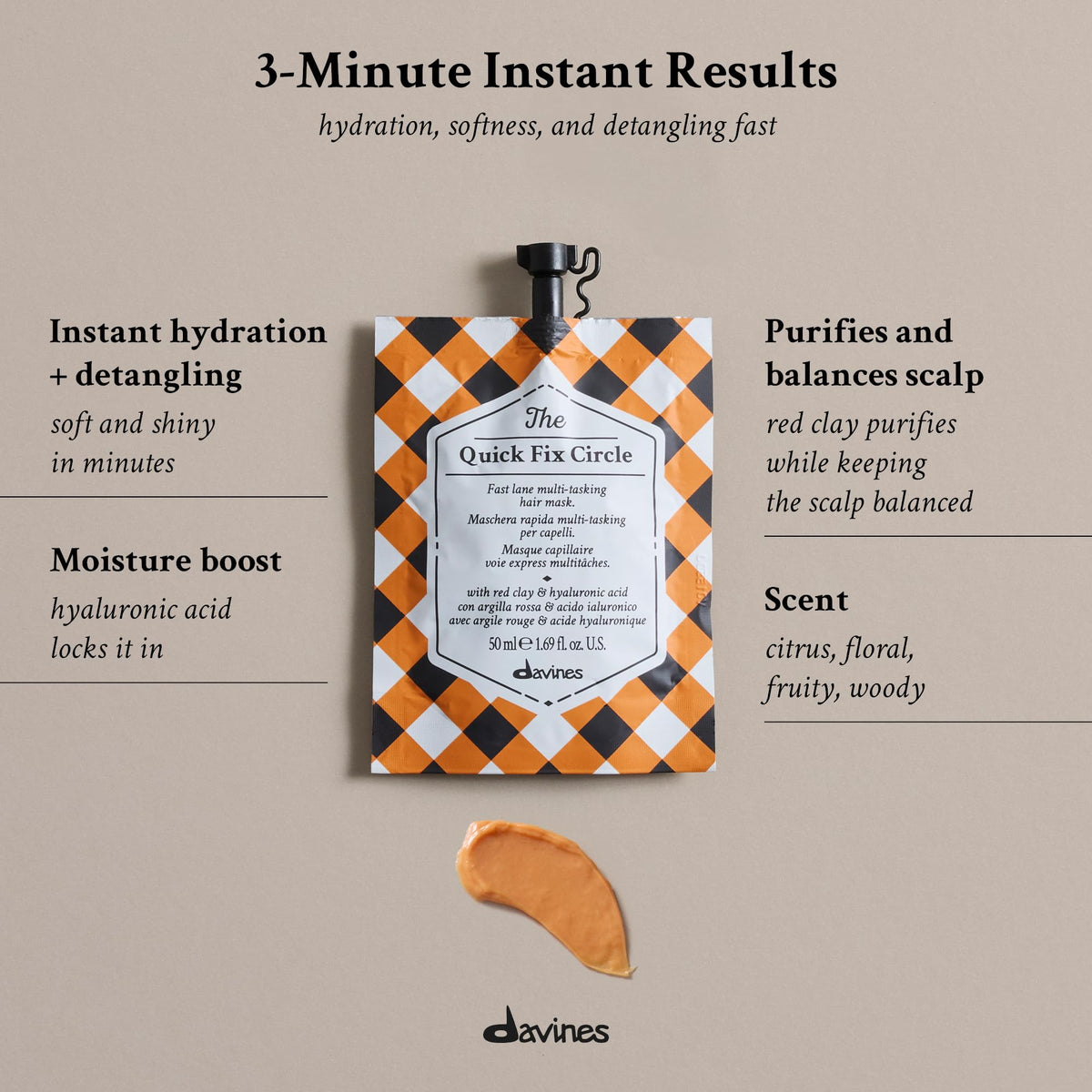 Gray The Quick Fix Circle Multi-Tasking Quick Action Regenerating Hair Mask