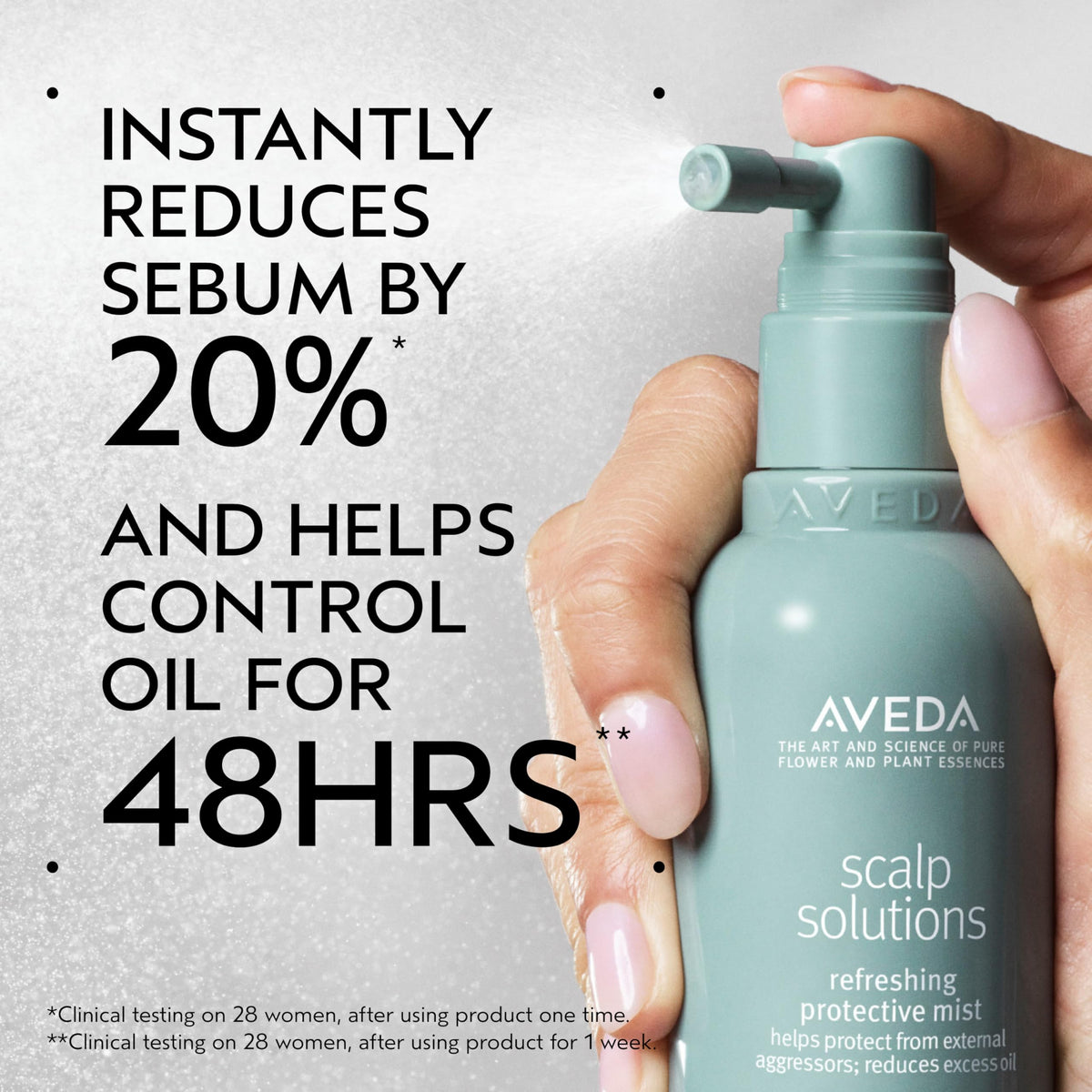 Light Gray Aveda Scalp Solutions Refreshing Protective Mist | Reduces Sebum, Helps Control Oil | Helps Protect the Scalp | Great for Oily Scalp | 98% Naturally Derived*, 3.4 Fl Oz