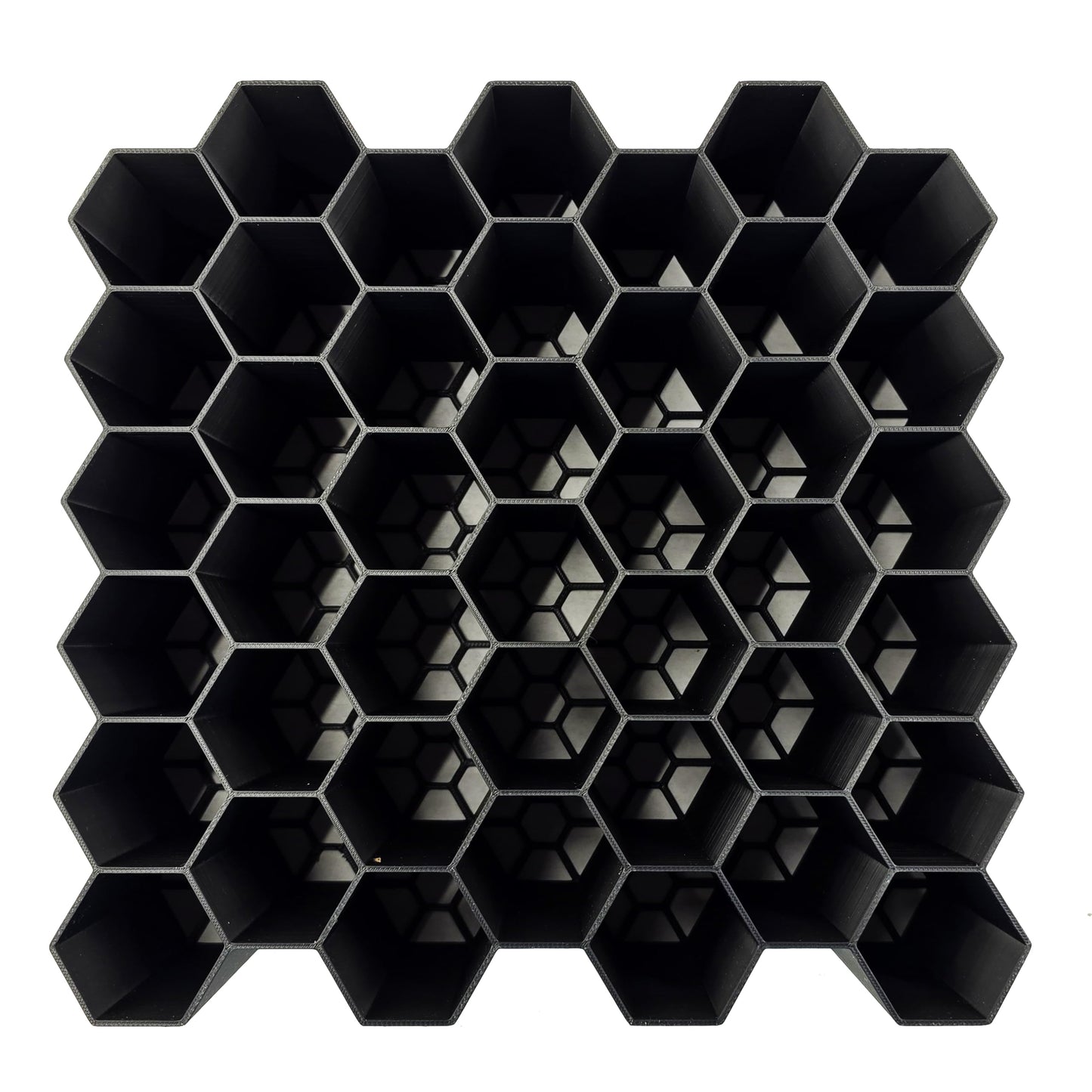 Black HexRacks Hair Dye Holder - Shades EQ & More - Wall Mountable or Stackable - Hair Sylist Dye Holder Rack | Holds 42 Bottles Per Section