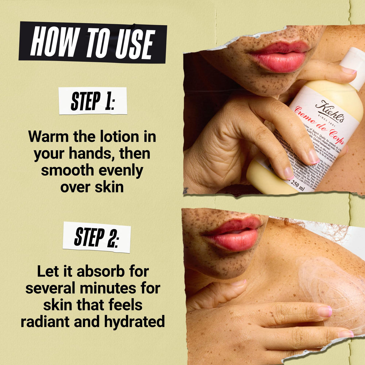 Pale Goldenrod Kiehl's - Creme de Corps Body Lotion, Fast Hydration - 16.9 fl oz