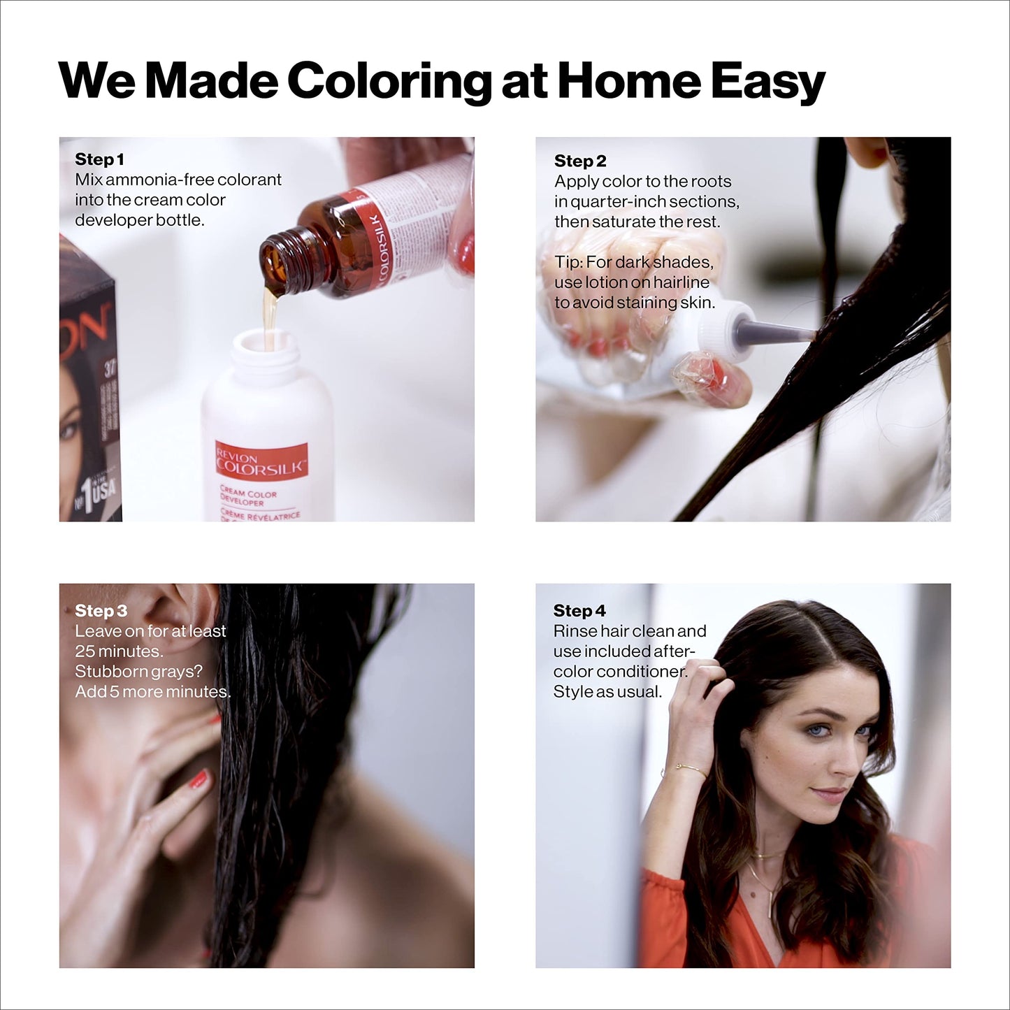 White Smoke Revlon Colorsilk Hair Color 51 Light Brown, Pack of 5