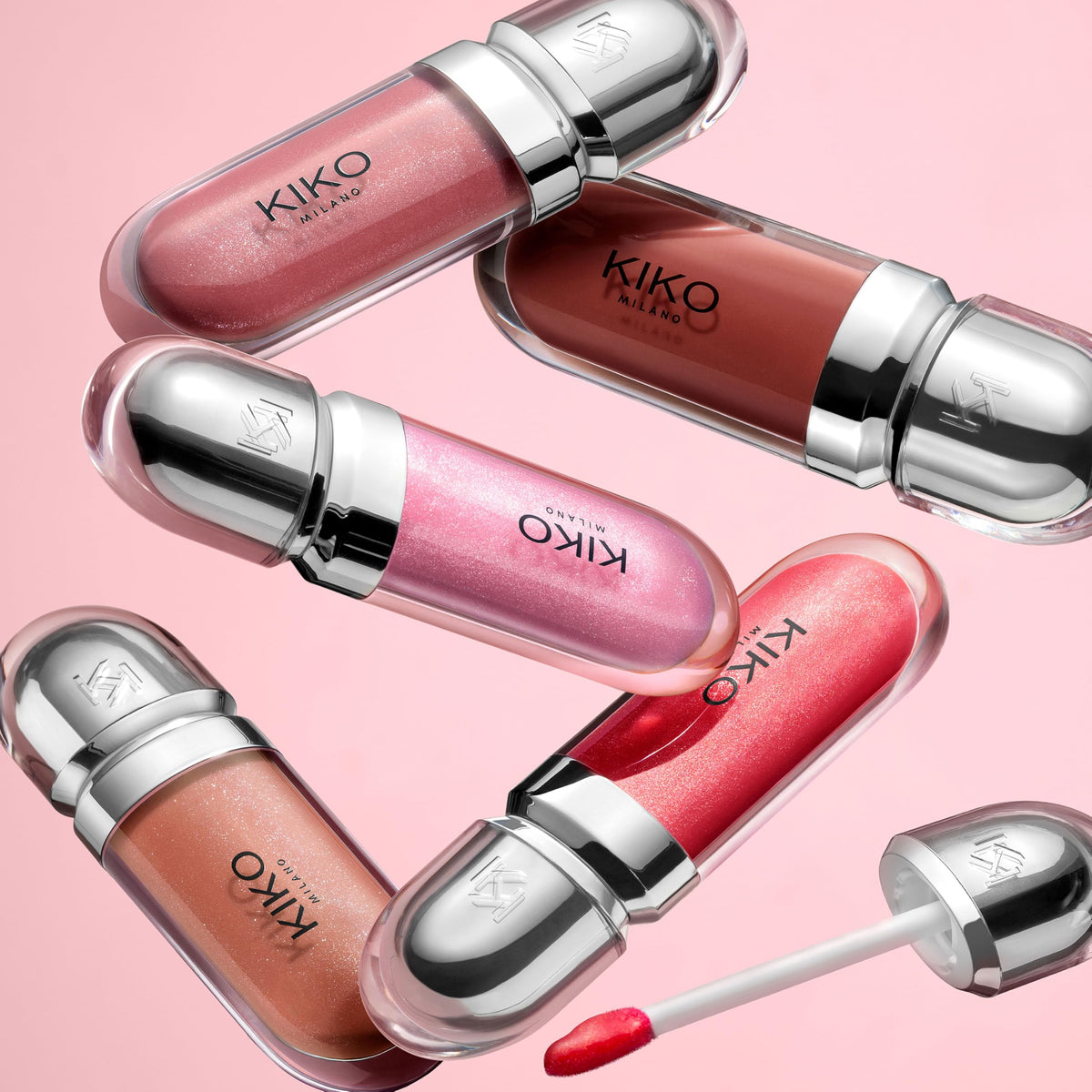 Misty Rose KIKO 3D Hydra Lip Gloss, Hydrating Lip Gloss, 10 Sparkling Strawberry