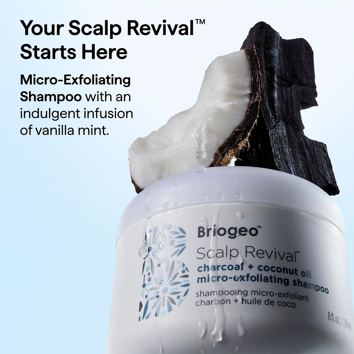 Lavender Briogeo Scalp Revival Charcoal + Coconut Oil Micro-Exfoliating Shampo
