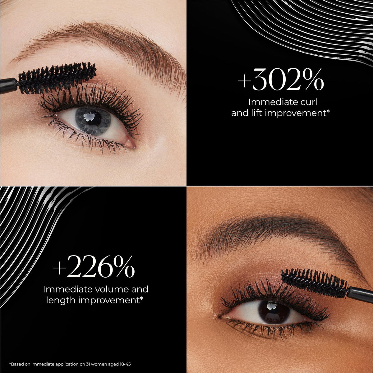 Black Laura Mercier Caviar Extravagant Mascara, Intense Black, 0.29 oz