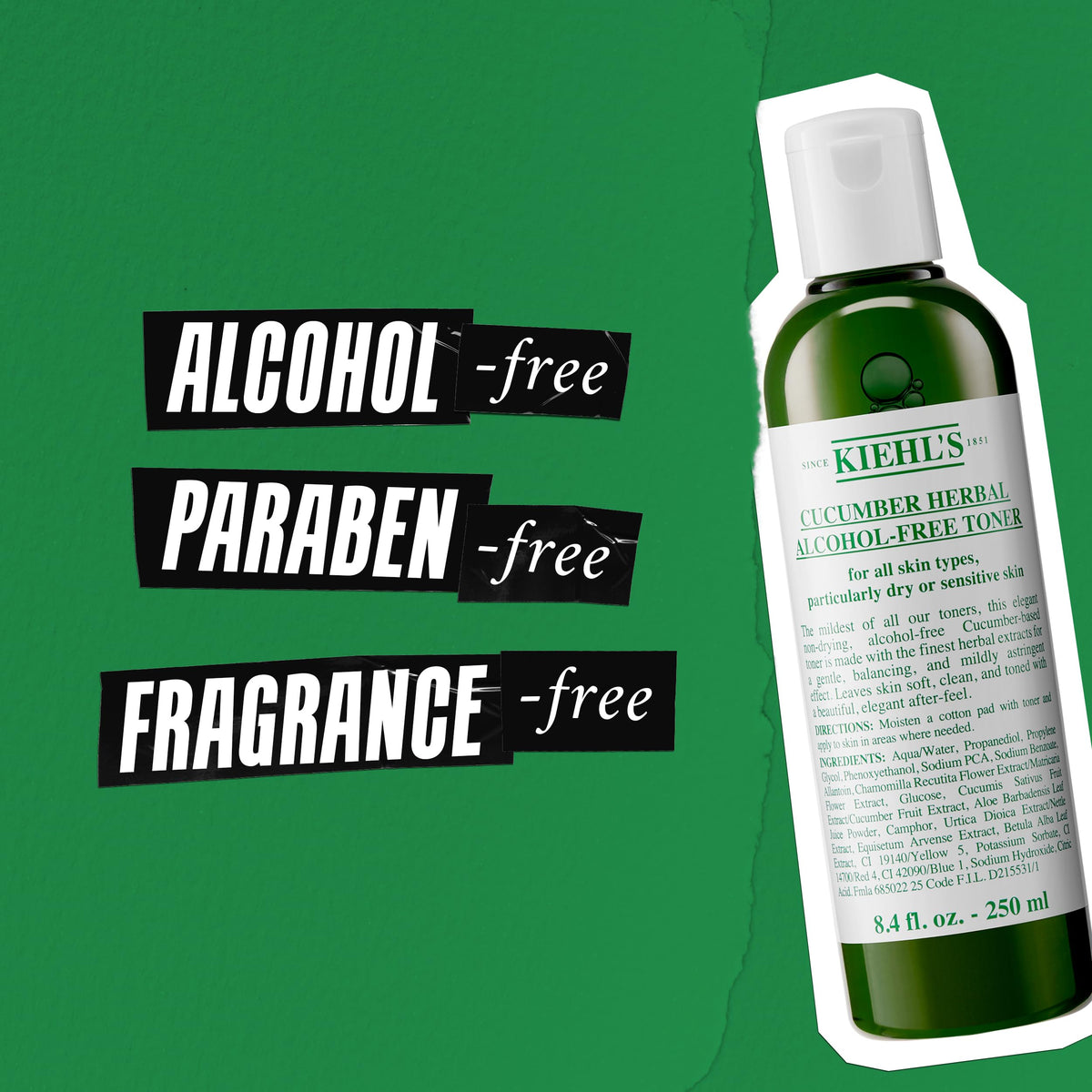 Sea Green Kiehl's - Cucumber Herbal Alcohol-Free Toner