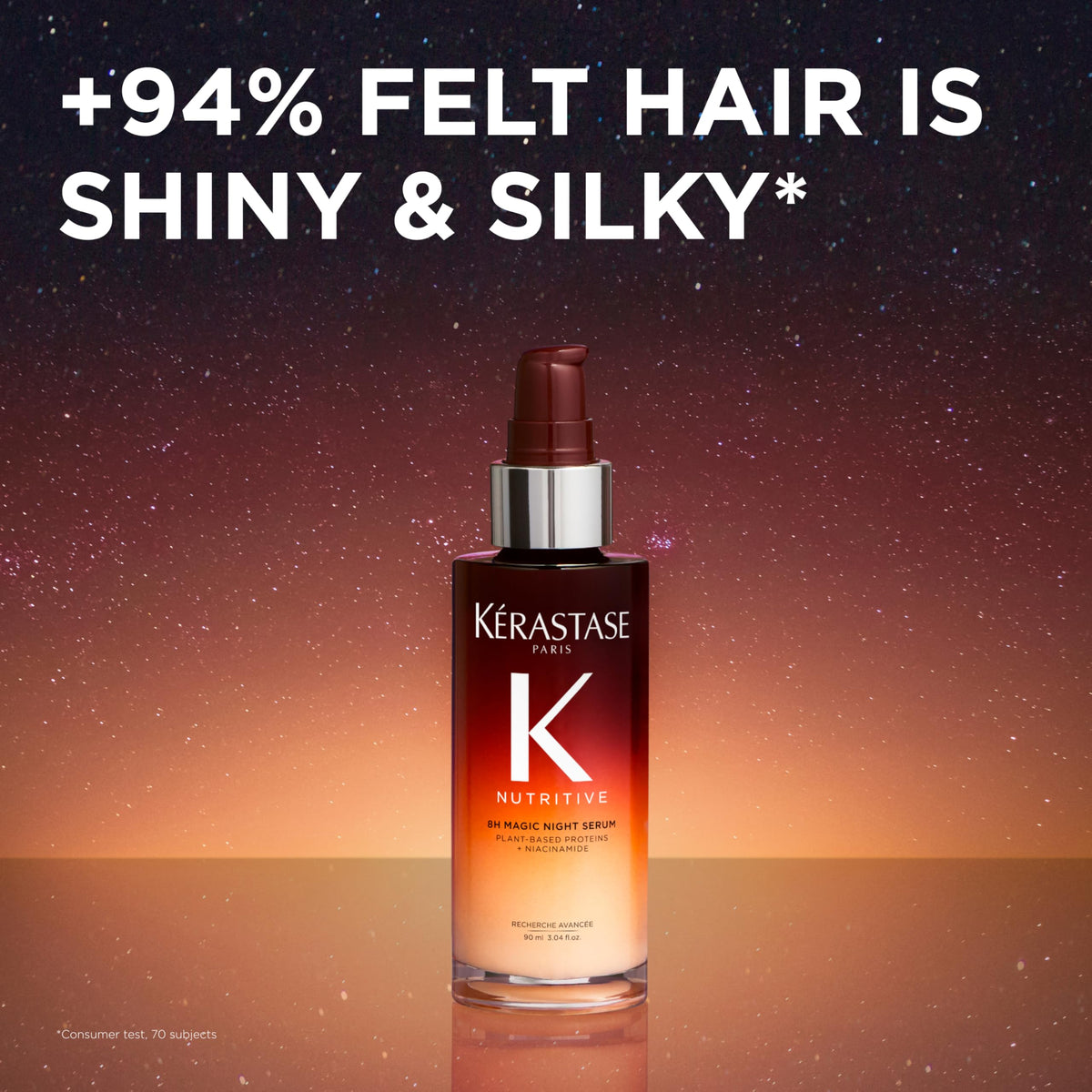 Black Kerastase Nutritive 8H Magic Night Serum – For Dry Hair, Travel, 1.01 Fl Oz
