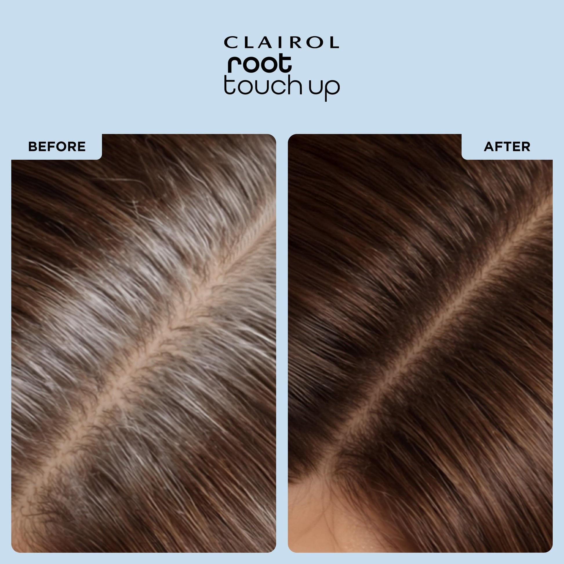 Light Gray Clairol Root Touch-Up Temporary Concealing Powder, Dark Brown Hair Color | Ammonia Free | Instantly Cover Roots + Define Eyebrows | On-the-Go Compact with Mirror and Application Brush | Pack of 1