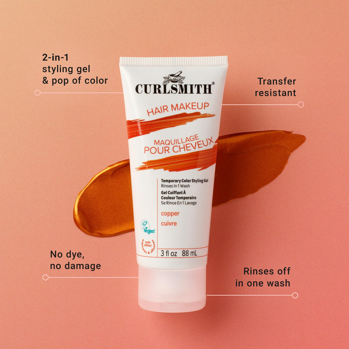 Dark Salmon CURLSMITH Hair Makeup in Copper (3 oz)
