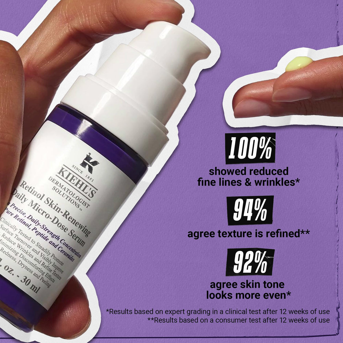Light Slate Gray Kiehl's - Retinol Skin-Renewing Daily Micro-Dose Serum - 1 fl oz