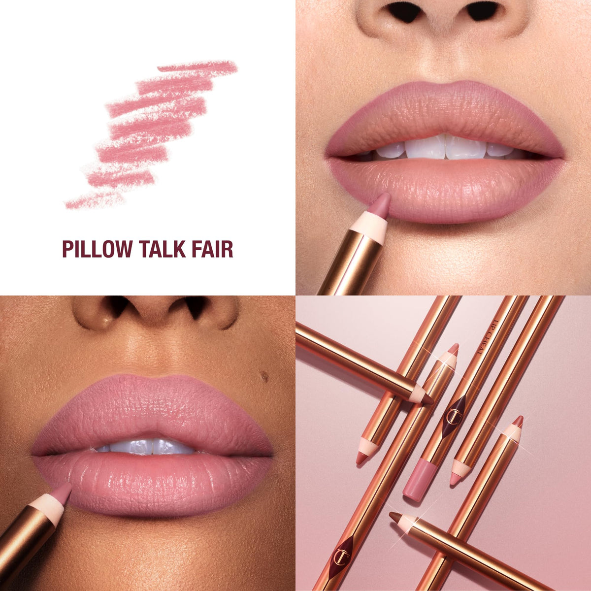 White Smoke Charlotte Tilbury Lip Cheat Lip Liner Pencil - Gives Lips a Fuller-Looking, Defined Pout - Enriched with Jojoba Oil & Hyaluronic Acid - Waterproof, Smudge-Proof & Transfer-Proof