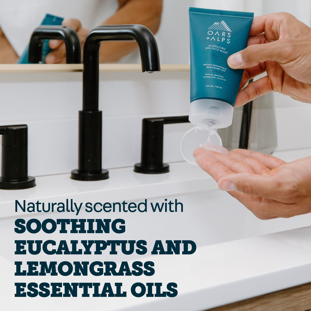 Gray Oars + Alps Hydrating Gel Face Wash, Everyday Gentle Face Wash, 1pk, 5oz