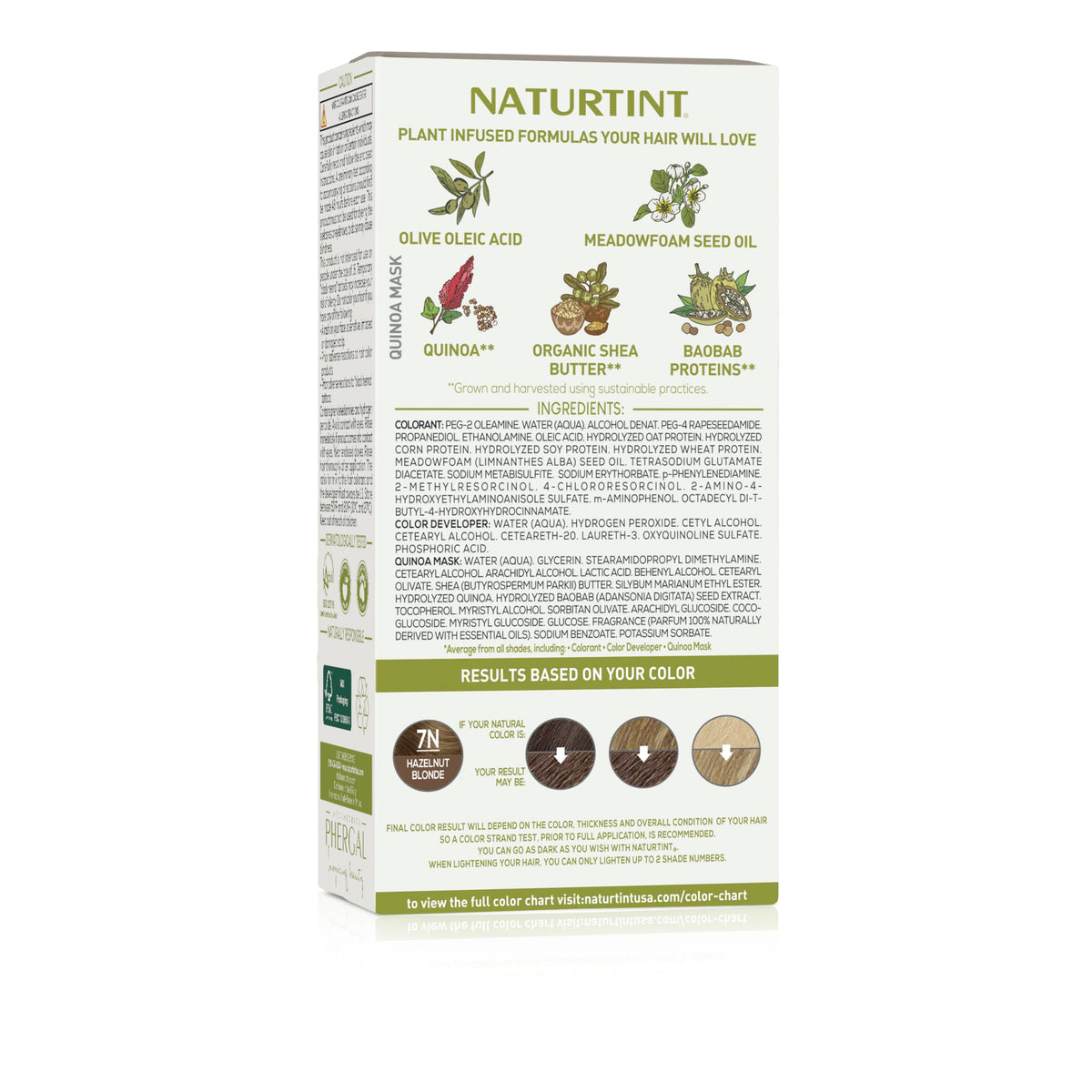 Seashell Naturtint 7N Hazelnut Blonde Permanent Hair Color (Pack of 1), Ammonia Free, Vegan, Cruelty Free, up to 100% Gray Coverage, Long Lasting Results (Packaging may vary)