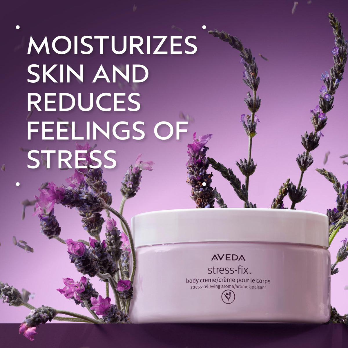 Dark Slate Gray AVEDA Stress-Fix Body Creme | Shown to Reduce Feelings of Stress | with Aroma of Lavender, Lavandin, Clary Sage, 6.7 Fl Oz