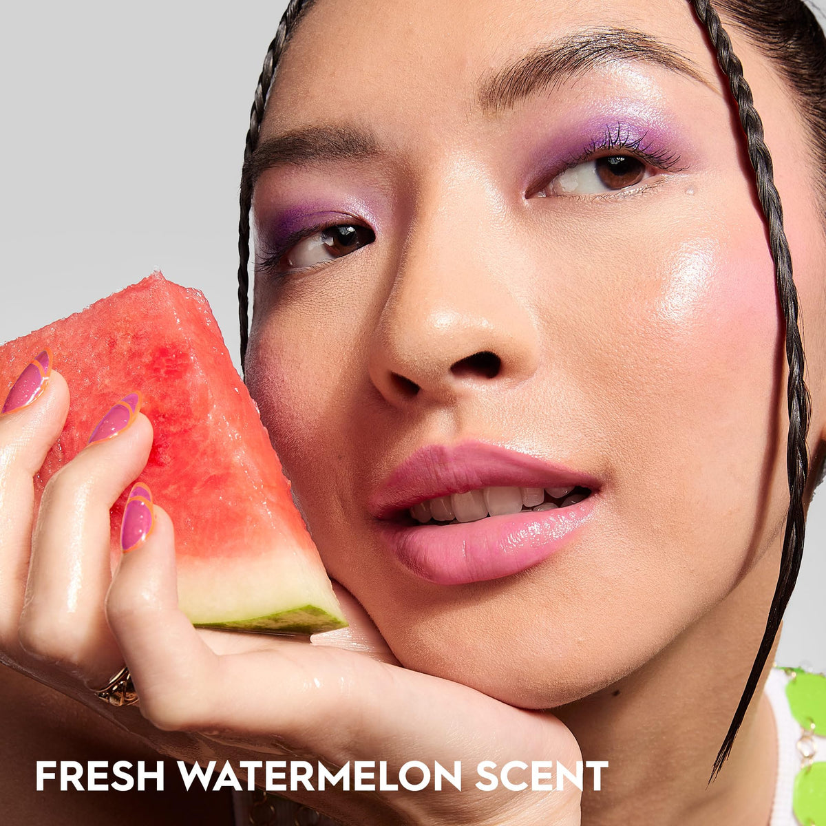 Light Gray Urban Decay All Nighter Hyaluronic Acid Waterproof Dewy Setting Spray for Face (Travel Size), Luminous Glowy Look, Long-lasting, Smudge-proof & Transfer-resistant Makeup, Watermelon Scent - 1 fl oz