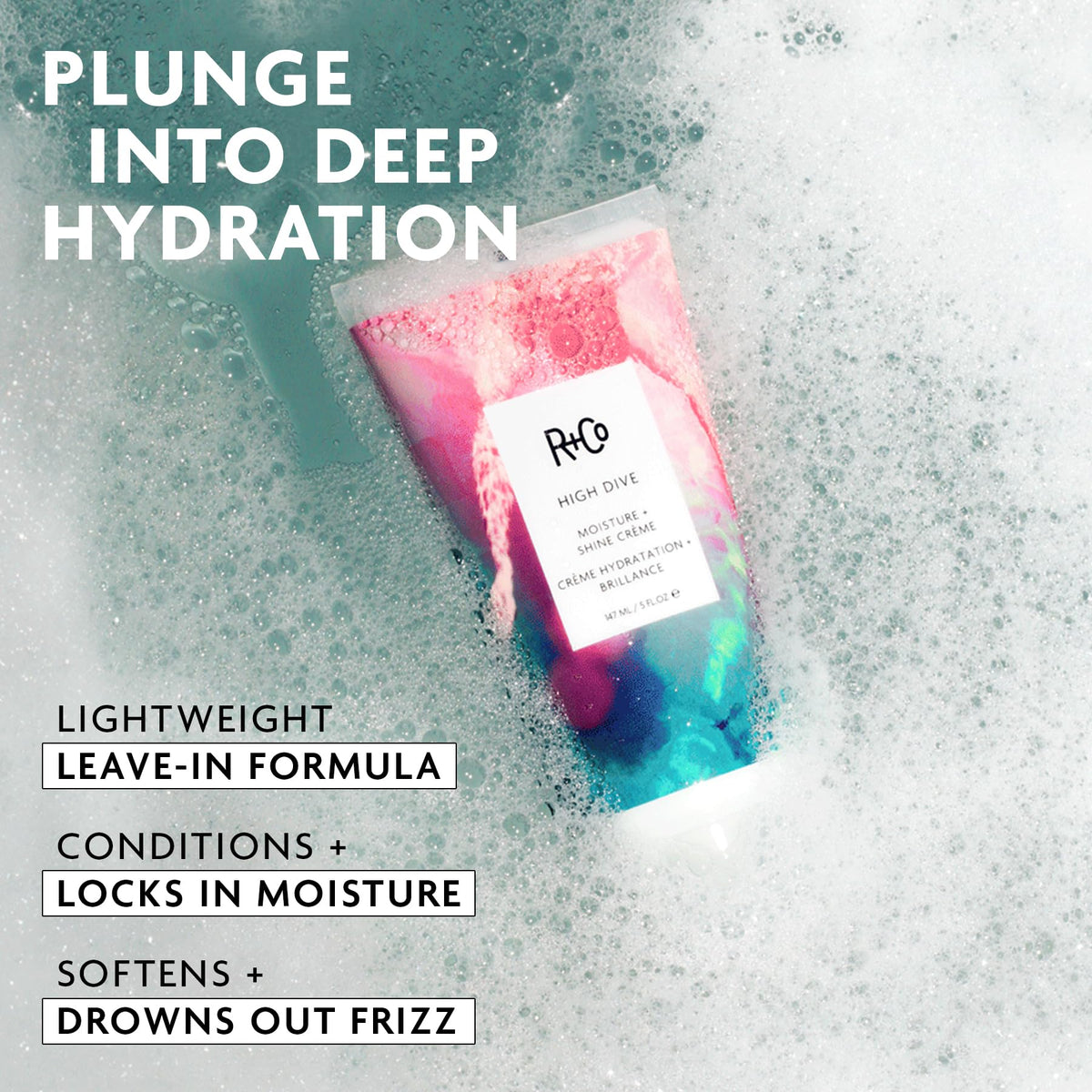 Lavender R+Co HIGH DIVE Moisture + Shine Crème