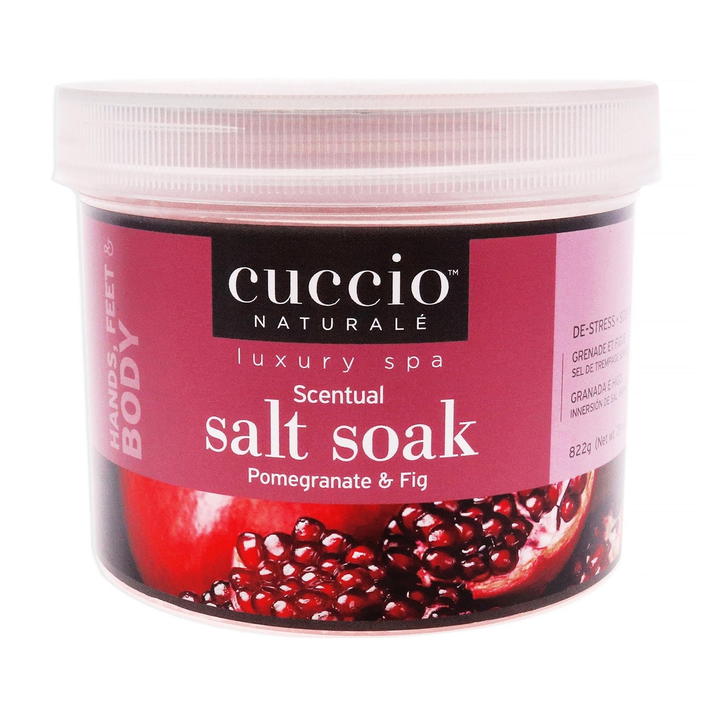 White Smoke Cuccio Naturale Scentual Salt Soak - Invigorating Salts With An Irresistible Scent - Rejuvenate And Soothe Tired Feet - Softens And Leaves The Skin Fresh And Clean - Pomegranate And Fig - 29 Oz