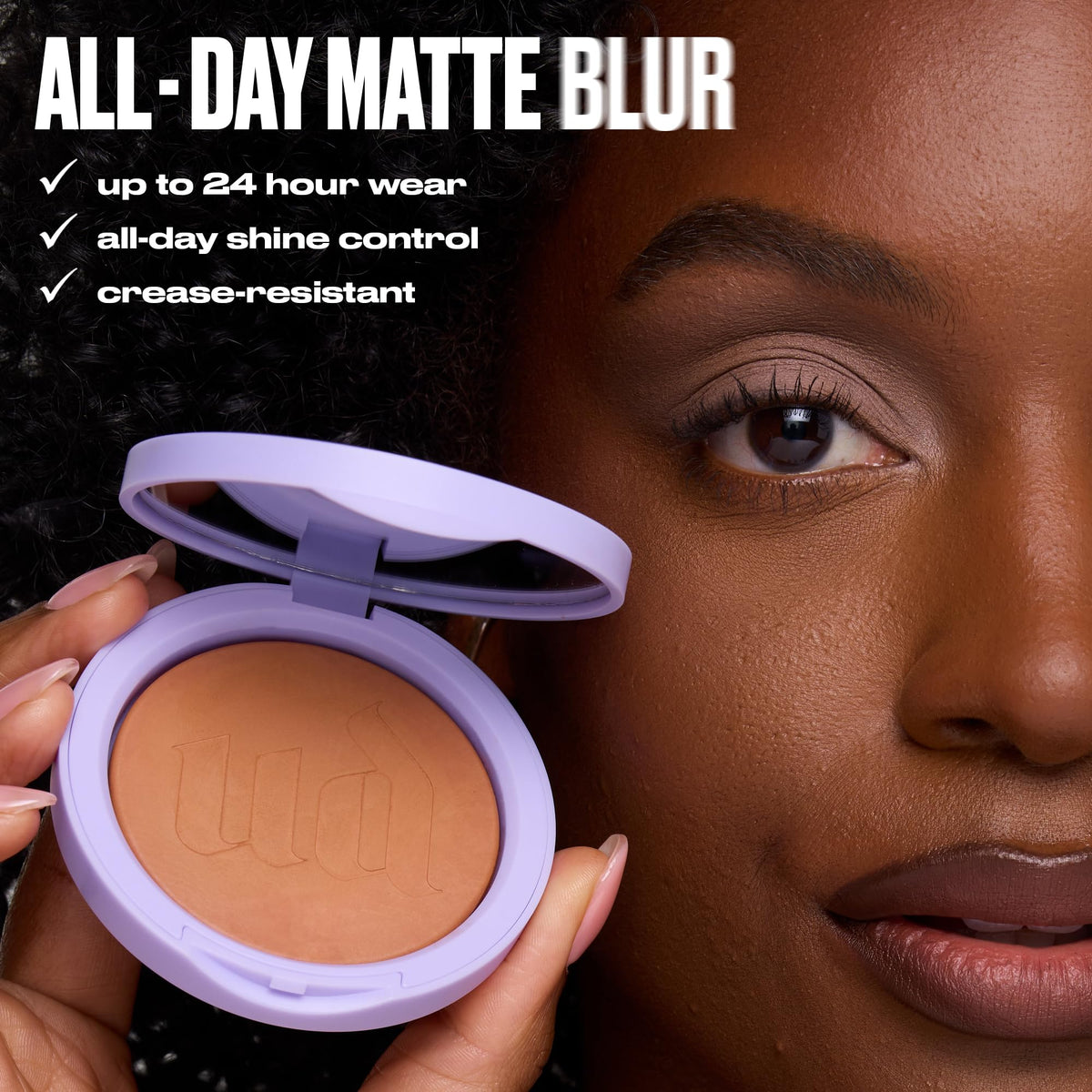 Black Urban Decay All Nighter Ghosting Matte Powder - Translucent Medium Deep