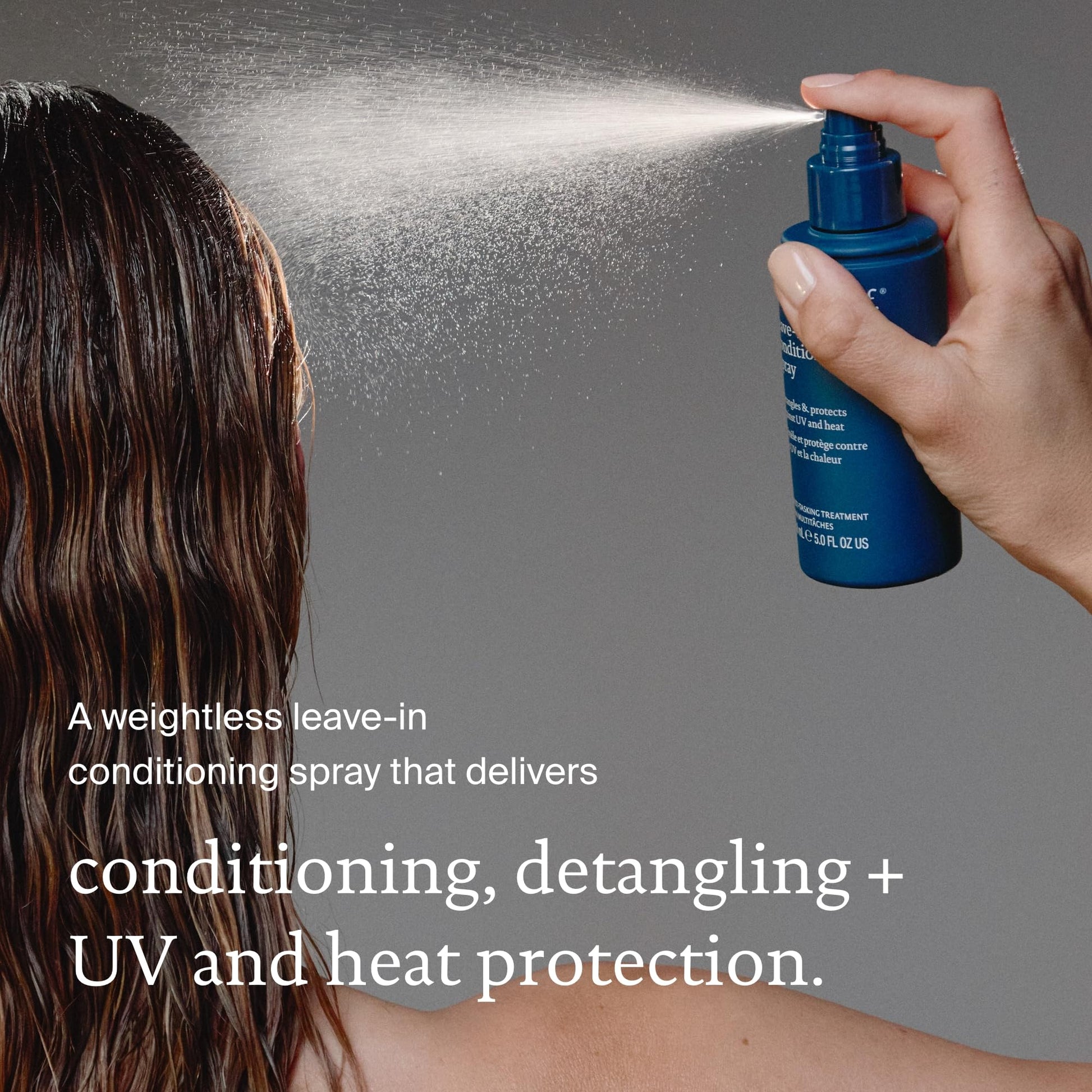 Dim Gray Living Proof Leave-In Conditioning Spray, Hair Strengthening Detangler Spray for Women with Heat Protection, For All Hair Types
