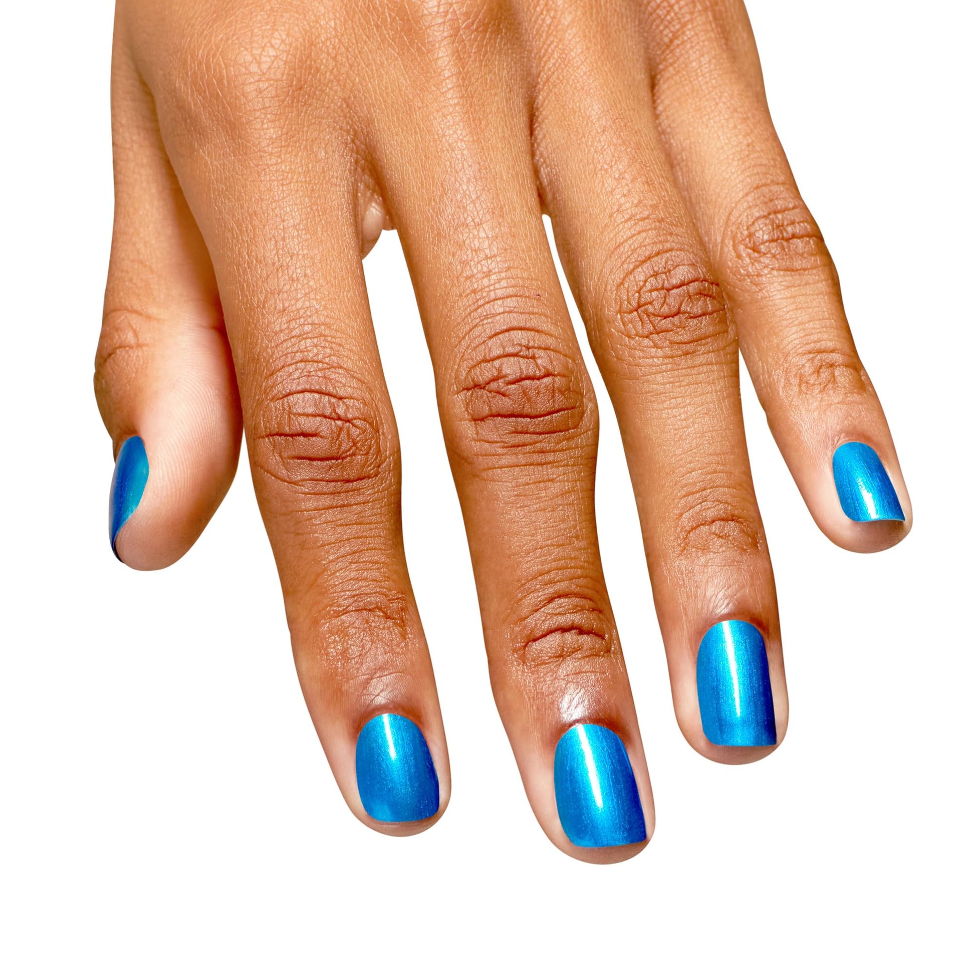 White Smoke OPI GelColor Y2Slay | Opaque Bright Blue Metallic UV Cure Gel Nail Polish | Metallic Mega Mix Collection