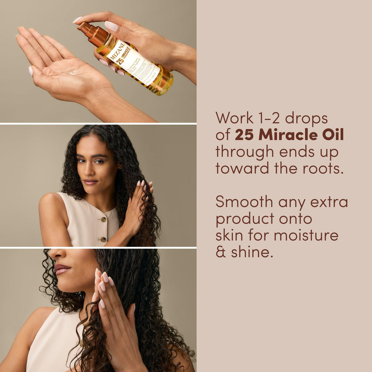 Gray Mizani 25 Miracle Nourishing Hair Oil – Hydration & Shine For Curly Hair