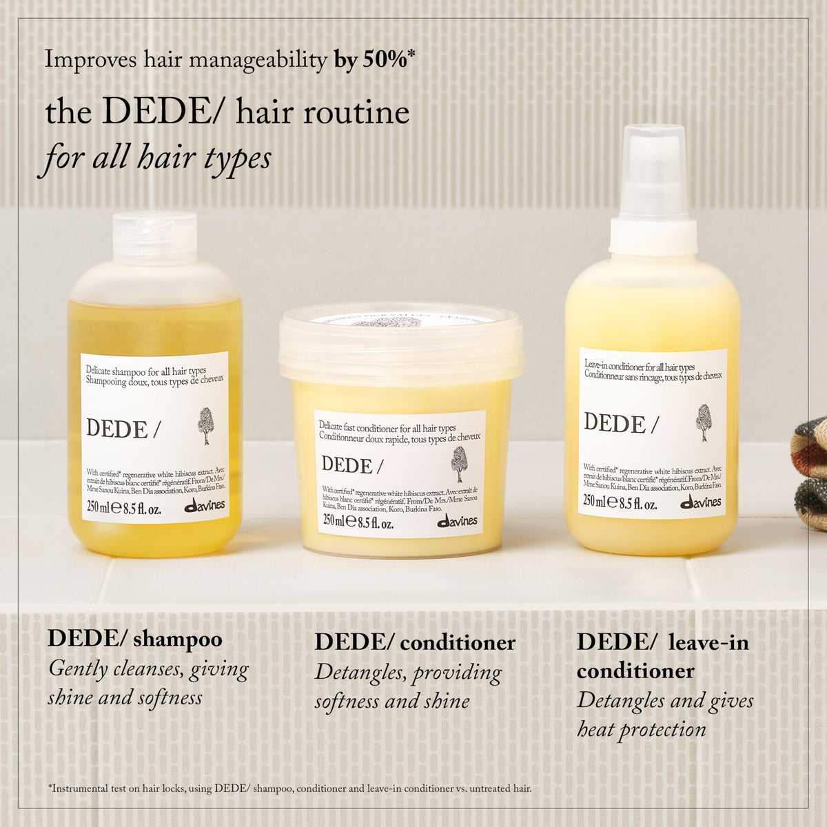 Light Gray Davines DEDE/Leave-In Conditioner Daily Hydrating Mist For All Hair Types
