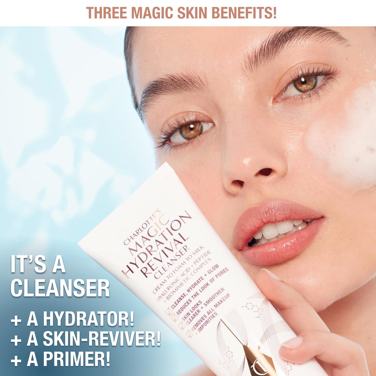 Alice Blue Charlotte Tilbury Magic Hydration Revival Facial Cleanser
