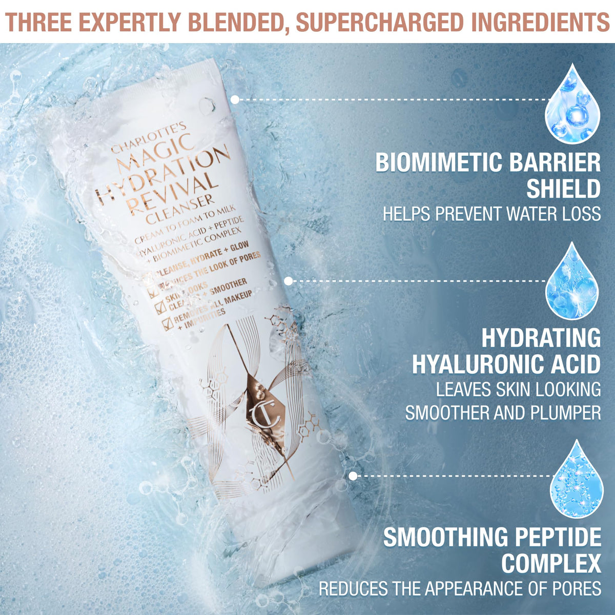 Light Gray Charlotte Tilbury Magic Hydration Revival Facial Cleanser