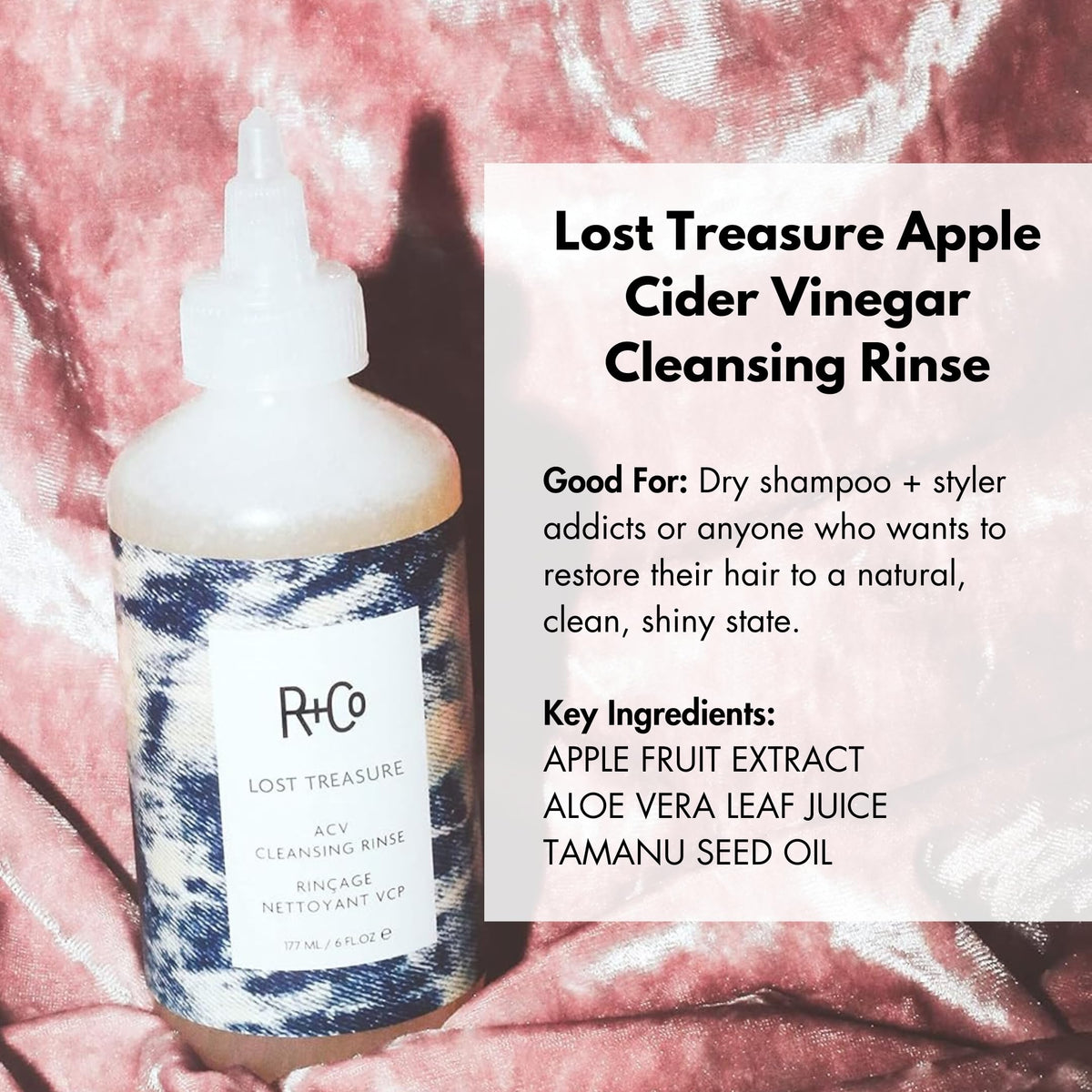 Lavender R+Co APPLE CIDER VINEGAR Cleansing Rinse, 6 Oz