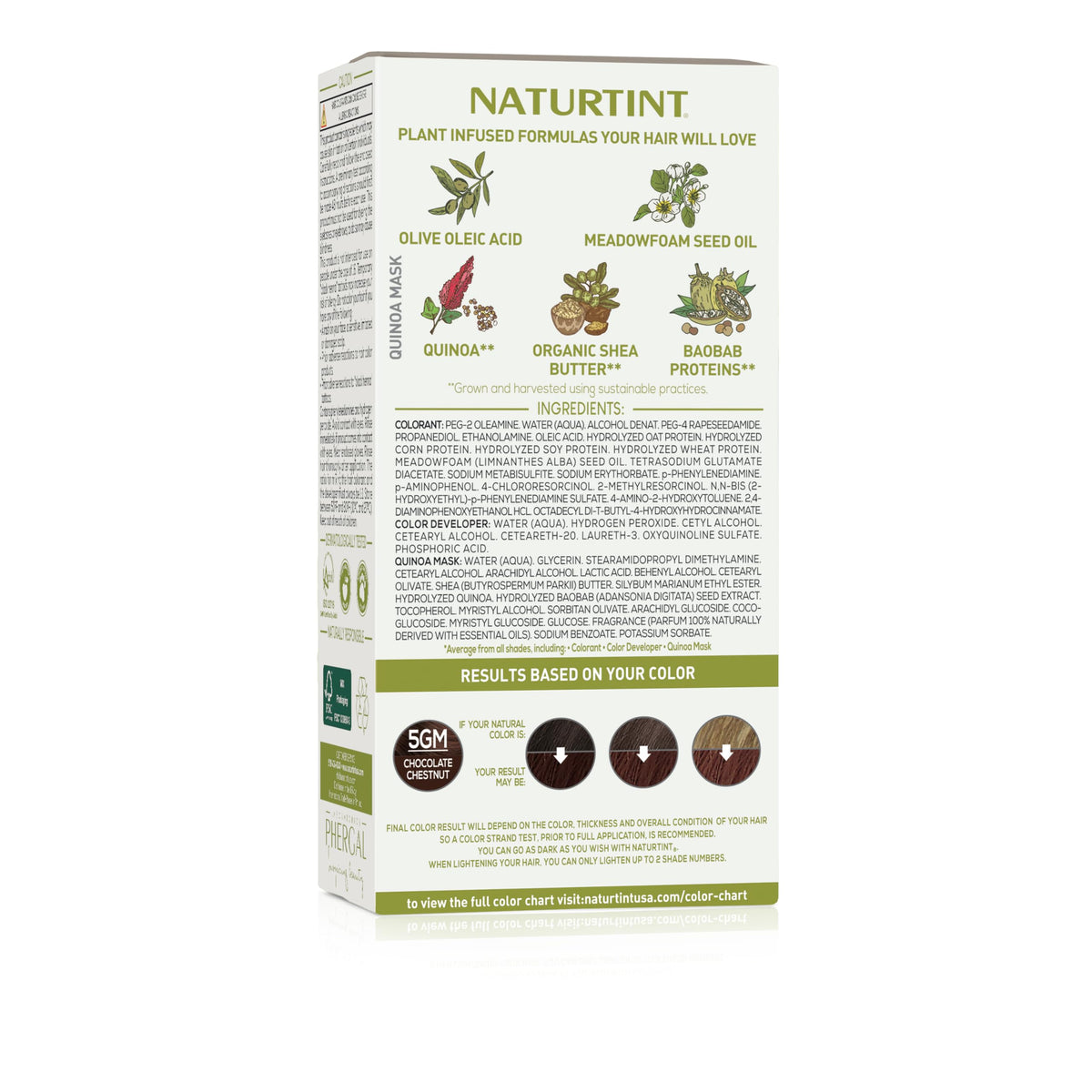 Seashell Naturtint 5GM Chocolate Chestnut Permanent Hair Color (Pack of 6), Ammonia Free, Vegan, Cruelty Free, up to 100% Gray Coverage, Long Lasting Results (Packaging may vary)