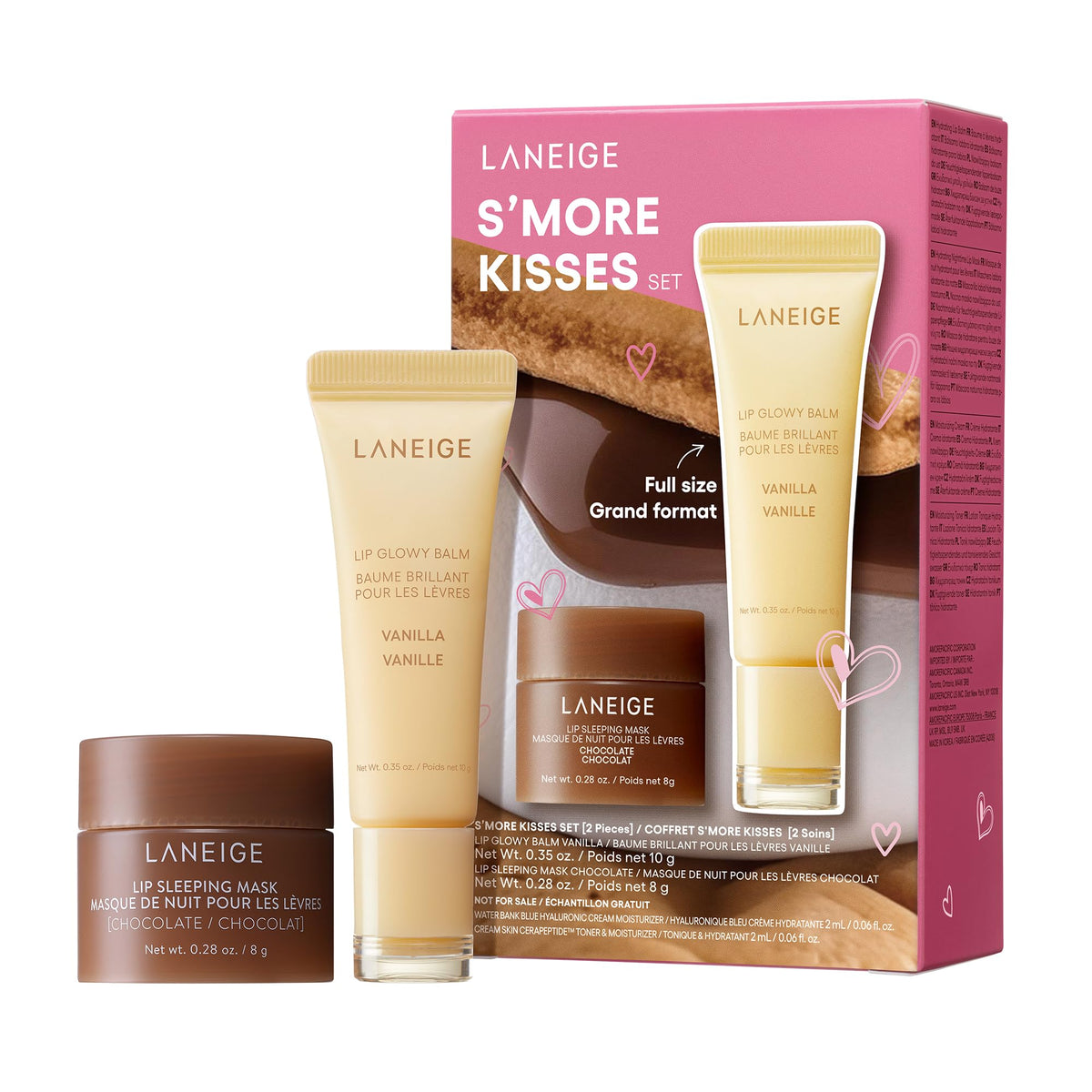 White Smoke LANEIGE Lip Glowy Balm: Sheer Tinted Lip Treatment Balm Tube