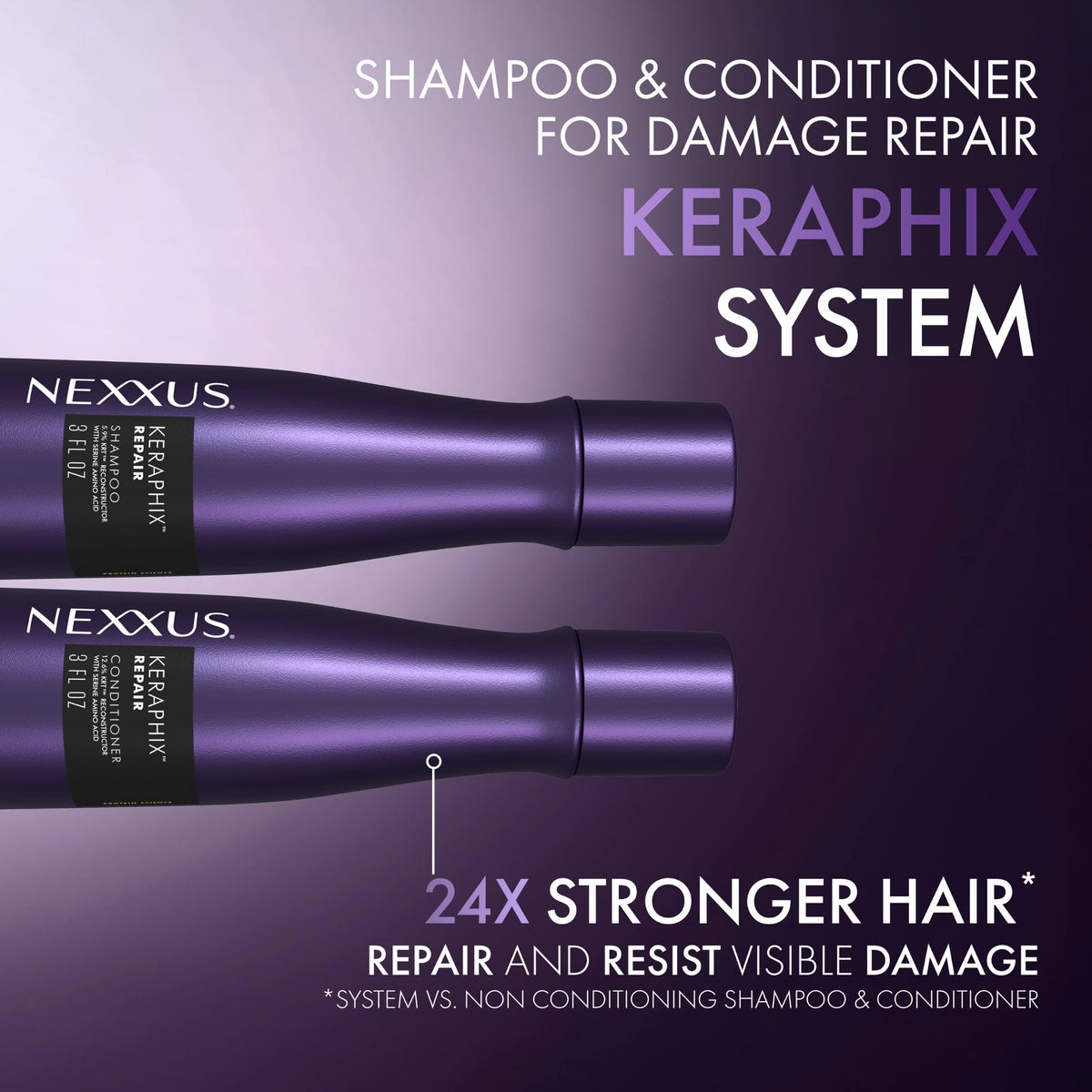 Black Nexxus Holiday Gift Set Keraphix 3 ct