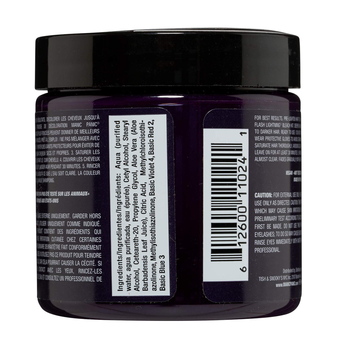 Black Manic Panic Semi Permanent Purple Haze Hair Dye, 4 oz