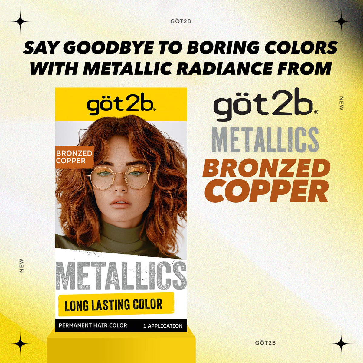 Seashell got2b Metallics Permanent Hair Color, Bronzed Copper, 7.05 Oz
