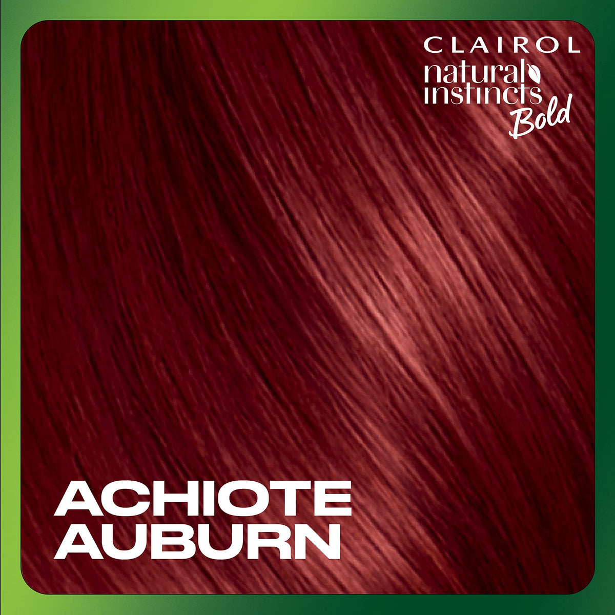 Dark Red Clairol Natural Instincts Bold Permanent Hair Dye, R56 Achiote Auburn, 1 Pk