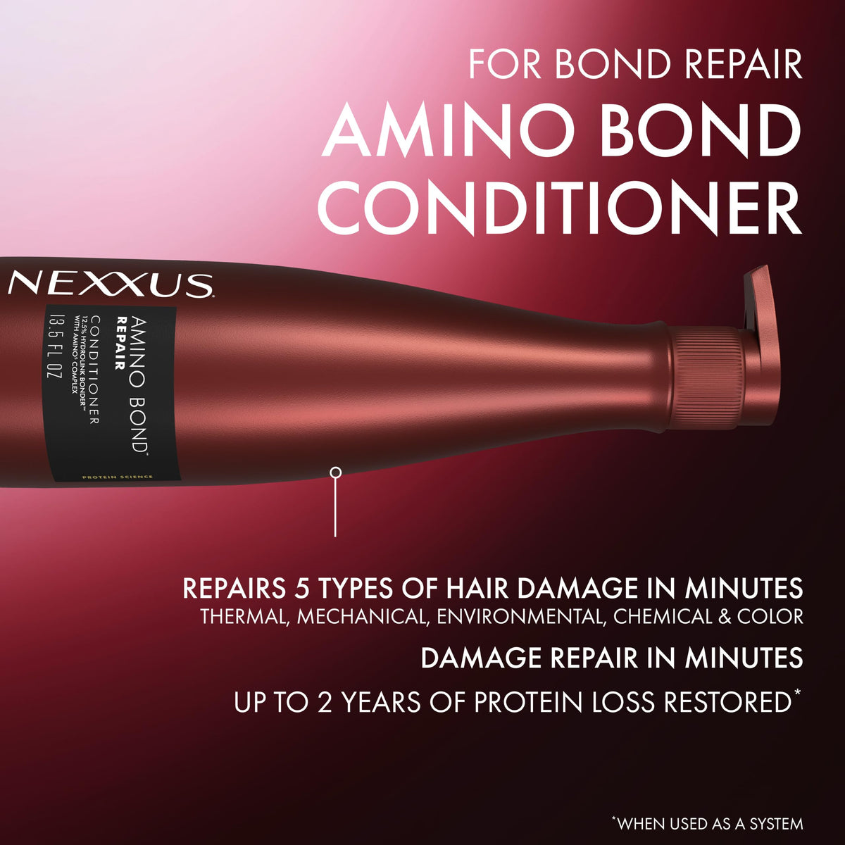 Black NEXXUS Conditioner Amino Bond for All Types of Damaged Hair with Amino Acids & Keratin Protein, variation