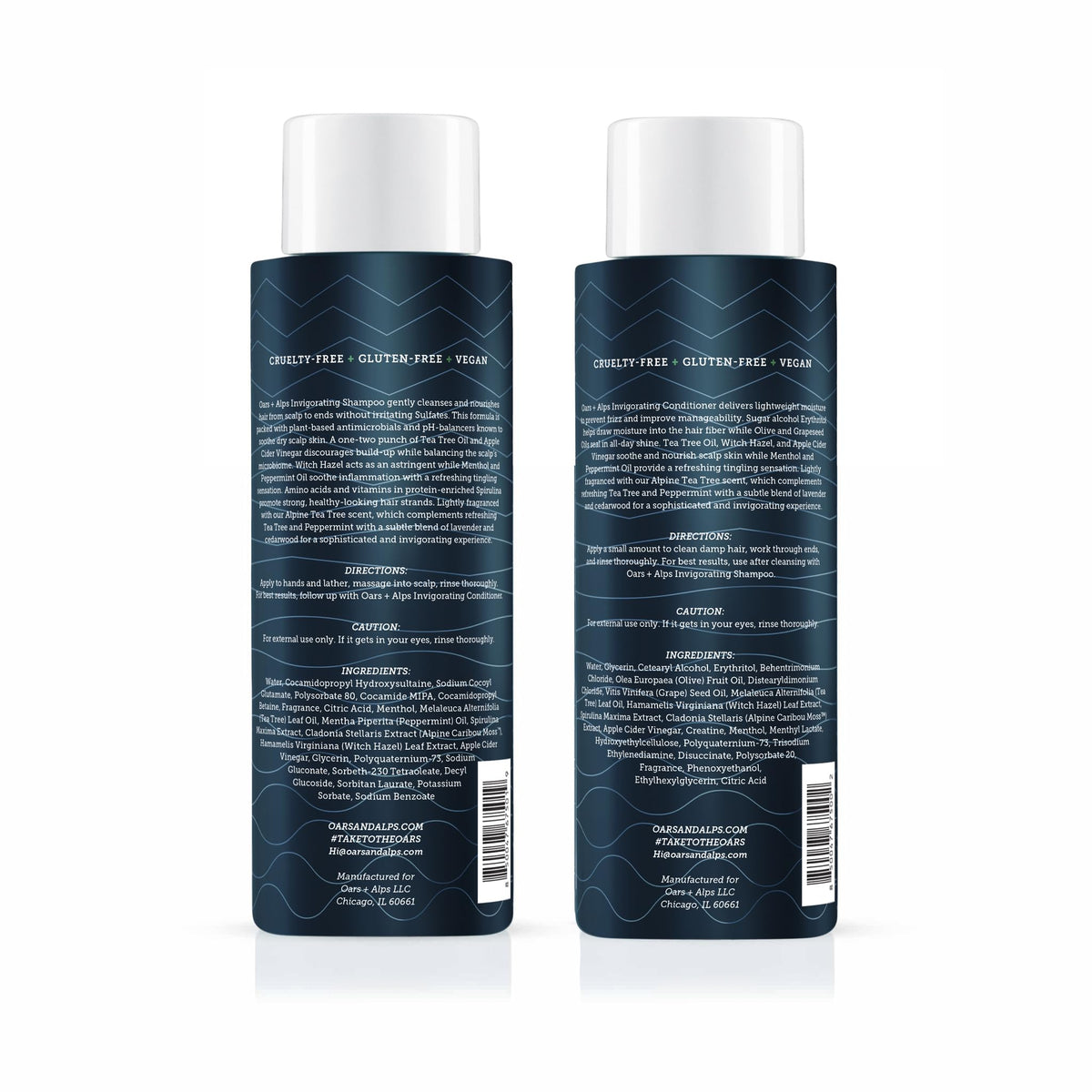 White Smoke Oars + Alps Men's Sulfate Free Hair Shampoo for Men & Women, Shampoo for Hair Infused with Witch Hazel and Tea Tree Oil, Nourishing & Moisturizing, Paraben & Sulfate Free, Alpine Tea Tree, 13.5oz