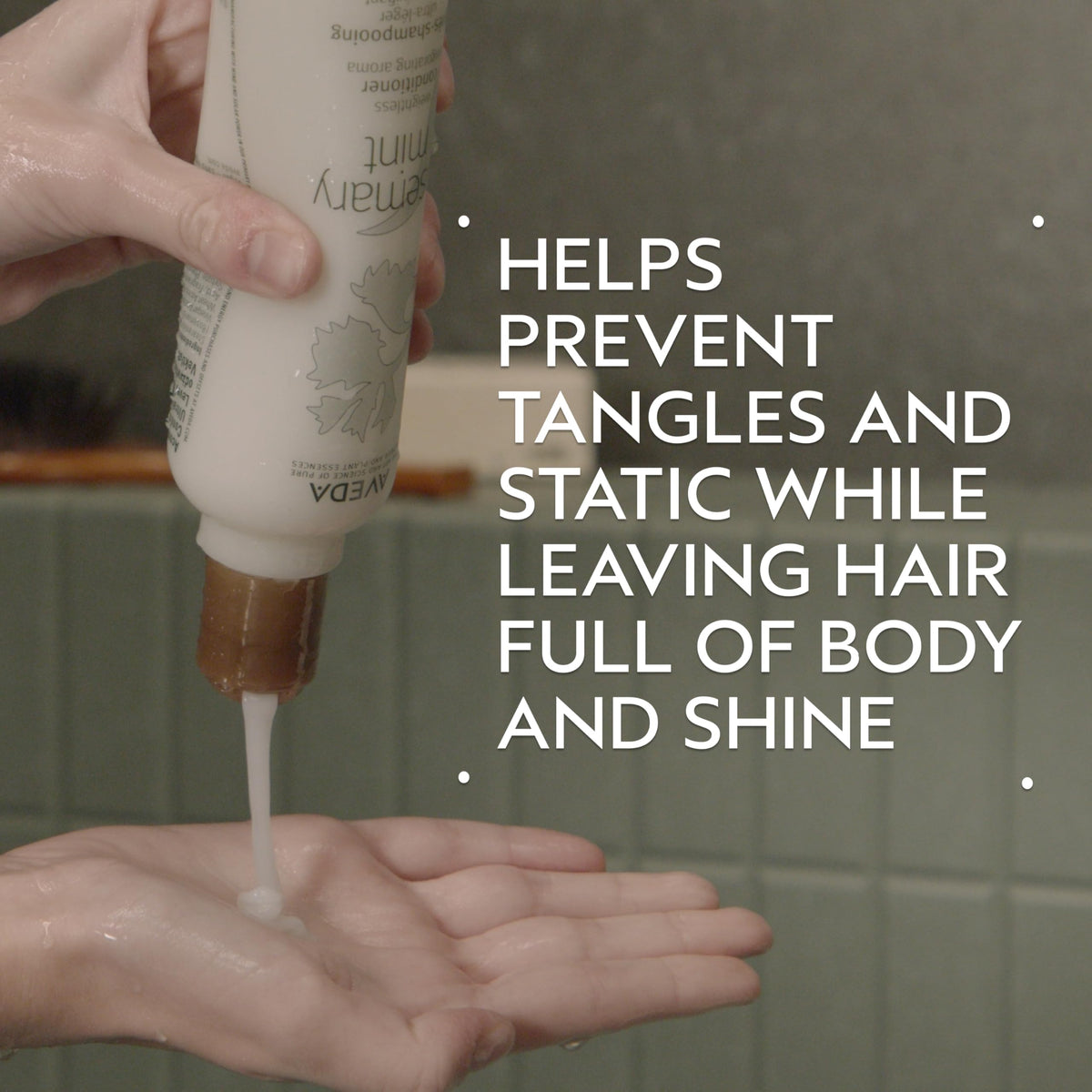 Dim Gray AVEDA Rosemary Mint Weightless Conditioner | Lightweight Daily Conditioner | Adds Body & Shine| For Normal to Oily Hair, Fine to Medium Hair | Invigorating Aroma | 97% Naturally Derived*, 1.7 Fl Oz