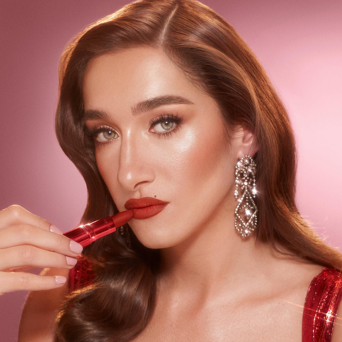 Dark Salmon Charlotte Tilbury Matte Revolution Lipstick - Long Lasting, Hydrating
