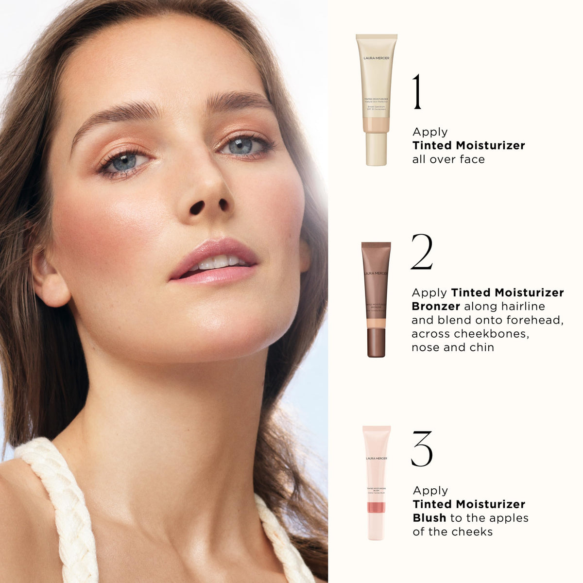White Smoke Laura Mercier Tinted Moisturizer Cream Bronzer, 0.5 oz