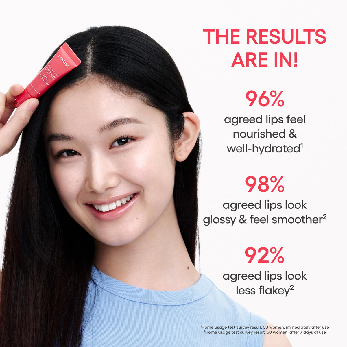 White Smoke LANEIGE Lip Glowy Balm: Sheer Tinted Lip Treatment Balm Tube