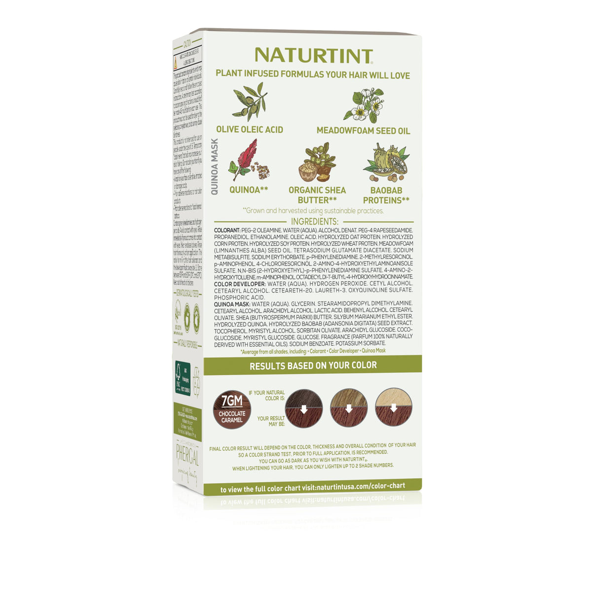 Seashell Naturtint 7GM Chocolate Caramel Permanent Hair Color (Pack of 1), Ammonia Free, Vegan, Cruelty Free, up to 100% Gray Coverage, Long Lasting Results (Packaging may vary)