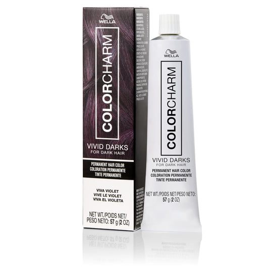 Lavender COLORCHARM VIVID DARKS | Permanent Cream Color | Vibrant Color for Dark Hair | Nourishing Vegan Formula | No Bleach Needed | Viva Violet | 2 Fl Oz