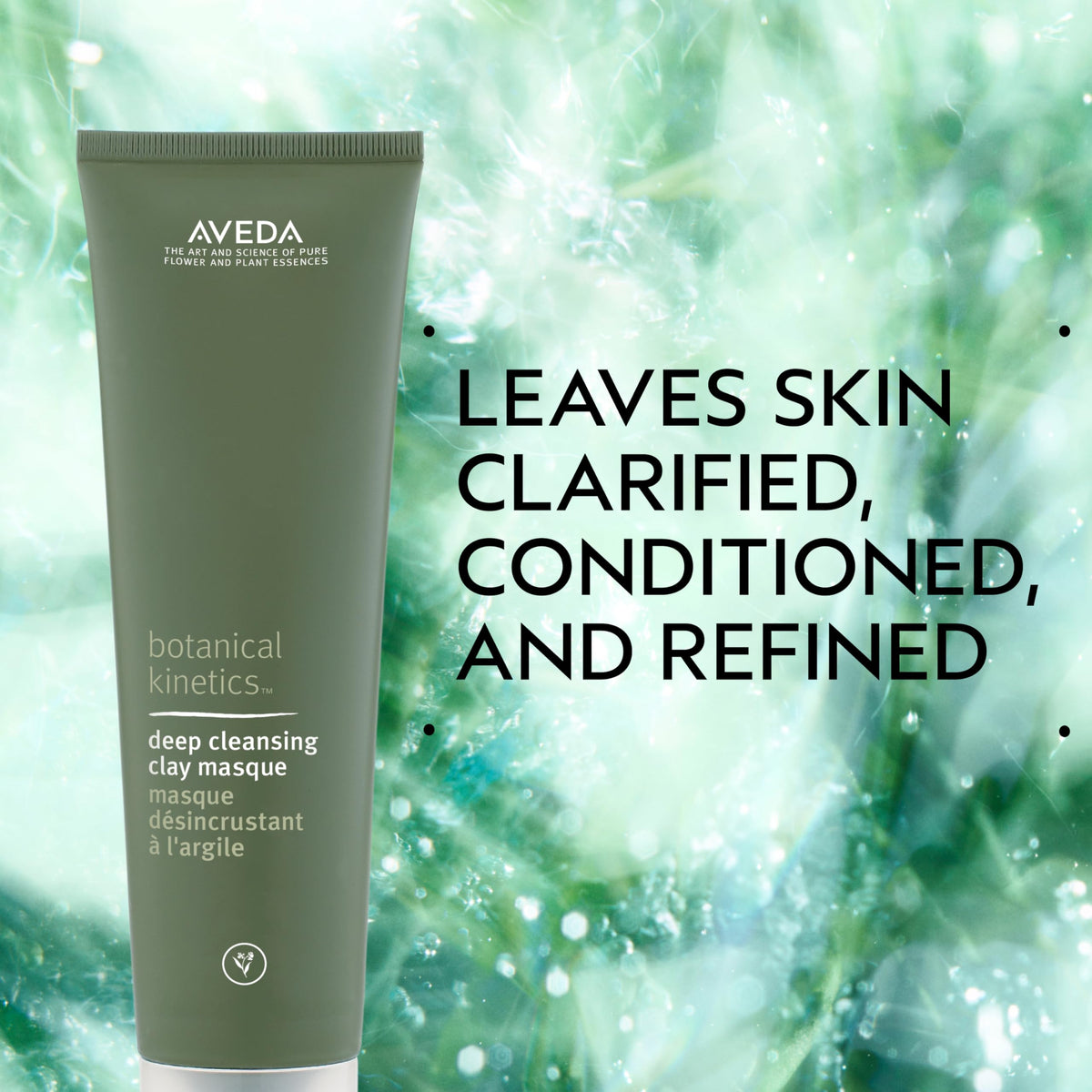 Light Cyan Aveda Botanical Kinetics Deep Cleansing Clay Masque | Clarifying Masque for Oily Skin | with Kaolin and Bentonite Clay | 91% Naturally Derived*, 4.2 Fl Oz