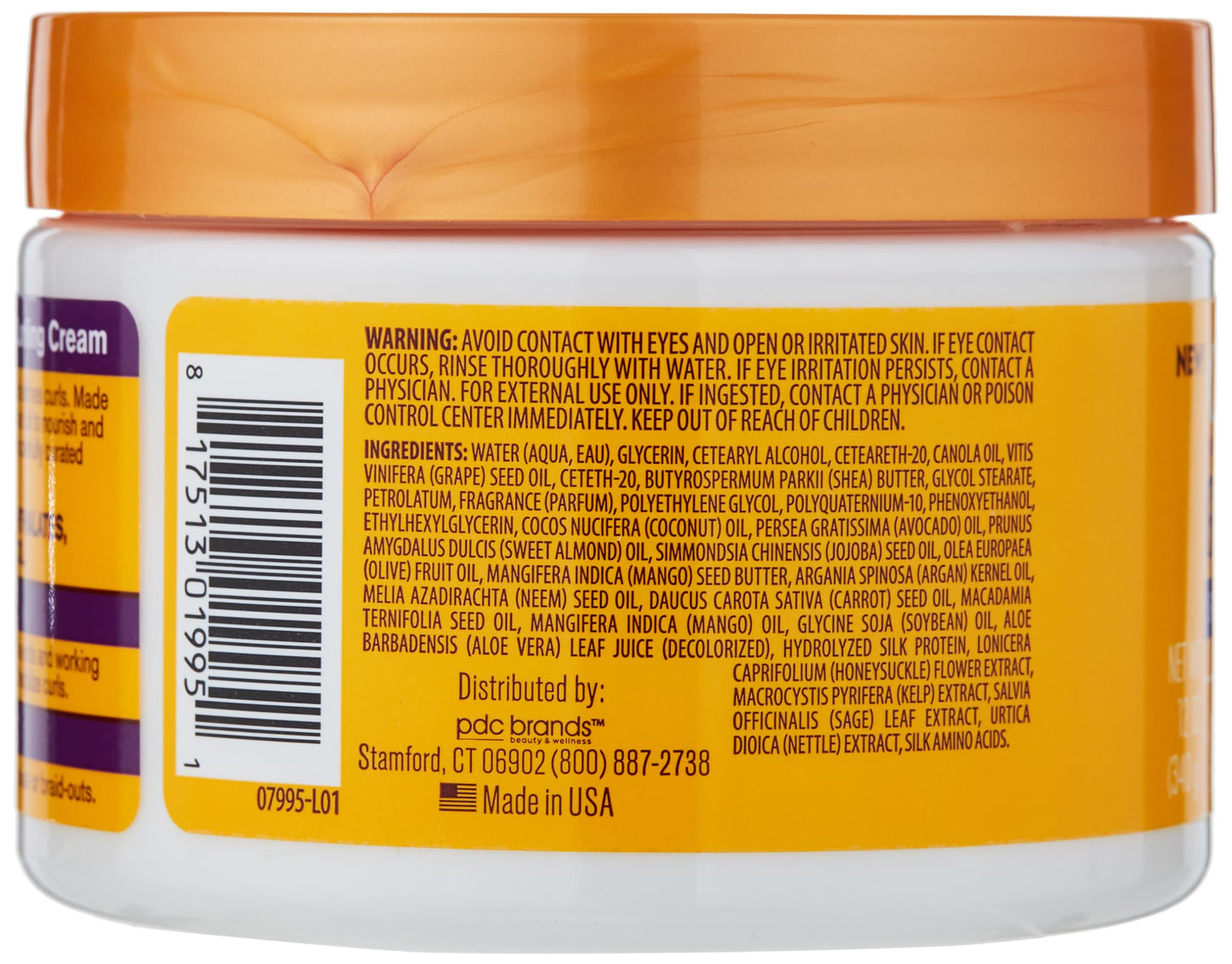Dark Goldenrod Cantu Grapeseed Strengthening Curl Cream, 12 oz