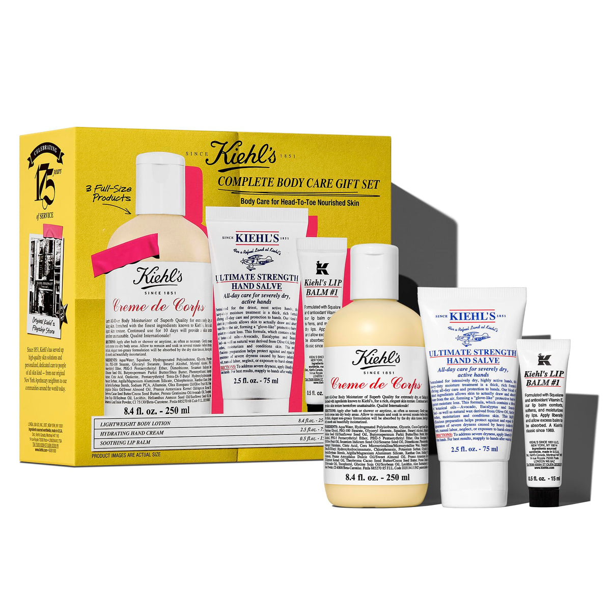 White Smoke Kiehl's - Body Care Routine Gift Set - Moisturizing - 3pk