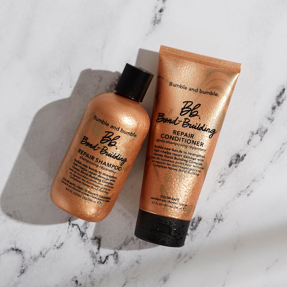 Light Gray Bumble and bumble. Bond-Building Hair Repair Shampoo | Strengthens and Prevents Breakage| Smooths Frizz, Adds Shine | For Damaged Curly, Wavy, Straight Hair Types