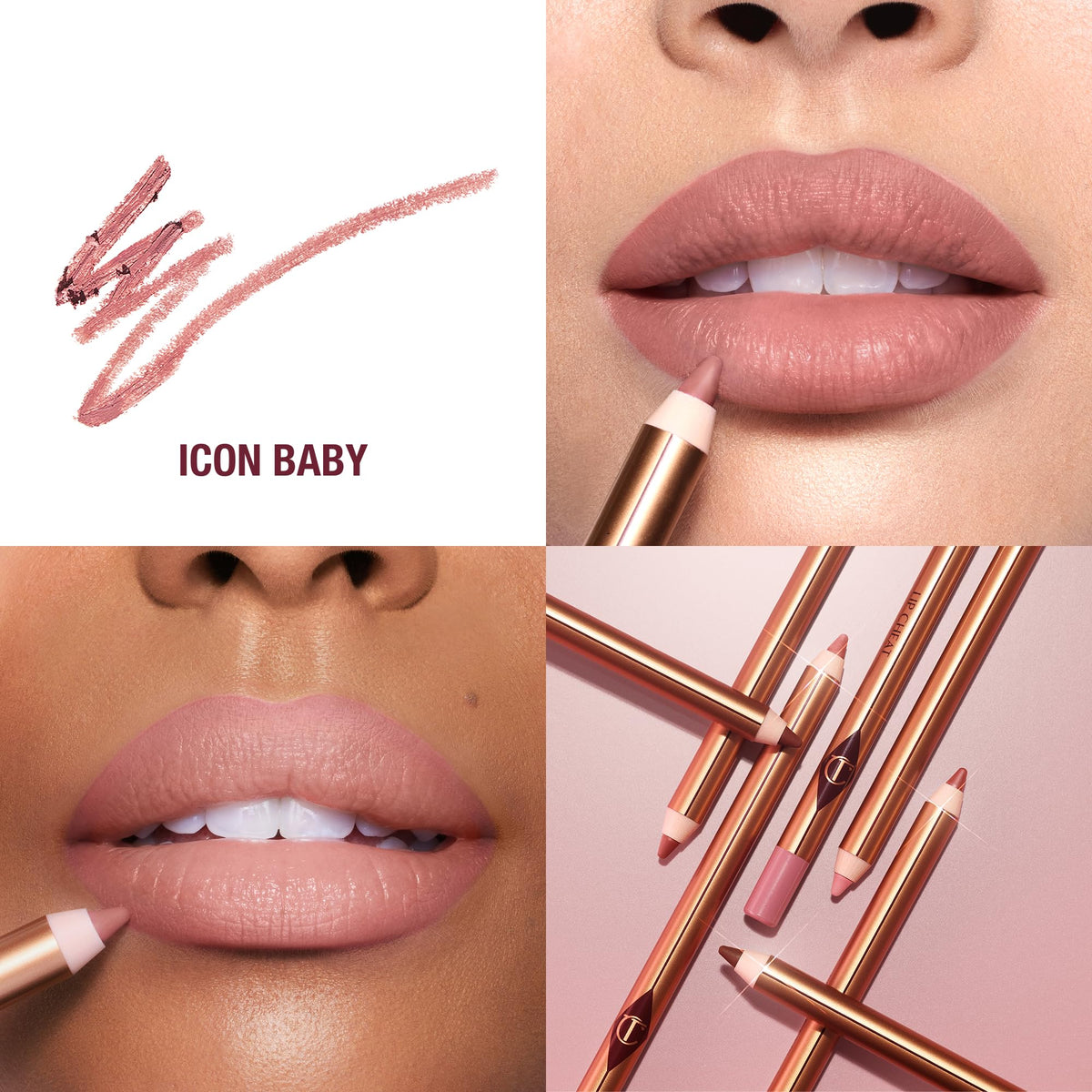 White Smoke Charlotte Tilbury Lip Cheat Lip Liner Pencil - Gives Lips a Fuller-Looking, Defined Pout - Enriched with Jojoba Oil & Hyaluronic Acid - Waterproof, Smudge-Proof & Transfer-Proof