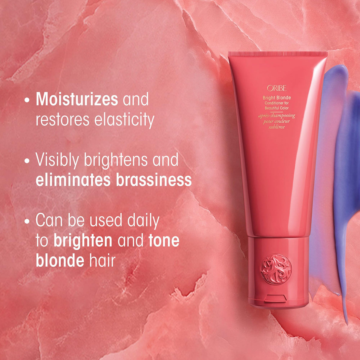 Light Coral Oribe Bright Blonde Shampoo - Brightens & Tones Blonde Hair