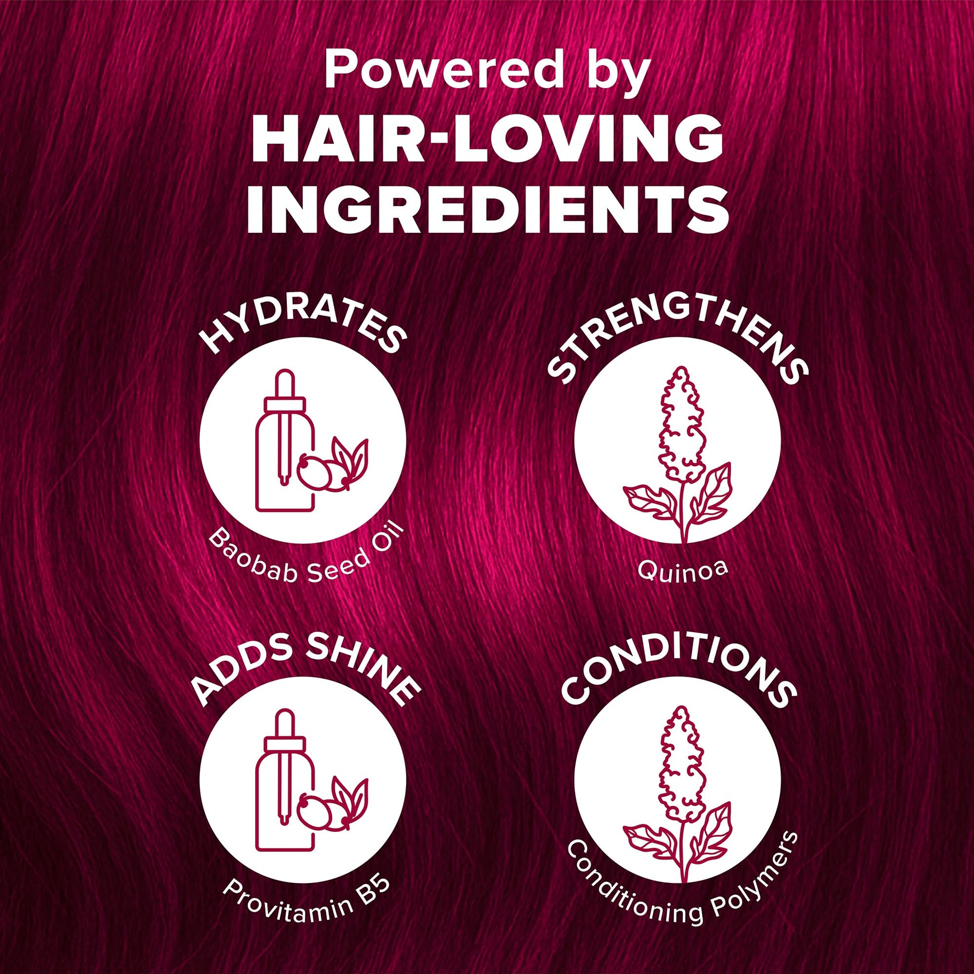 Black Splat Vegan and Cruelty-Free Semi-Permanent Hair Color Dye (6 Fl Oz, MIDNIGHT RUBY)