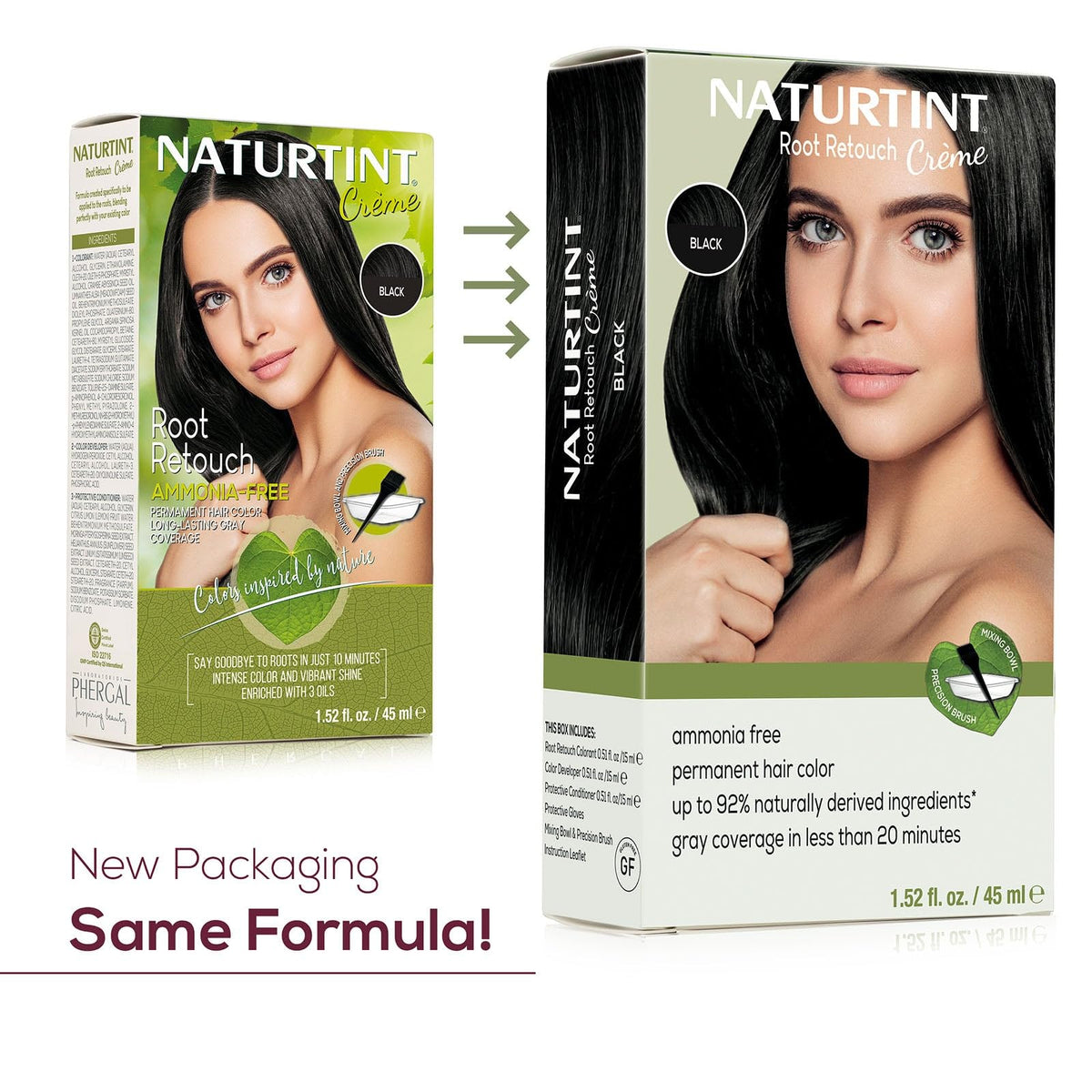 White Smoke Naturtint Black Root Retouch Crème Permanent Hair Color - Ammonia Free, Conceal Grays, No Artificial Scent, 1.52 Fl Oz
